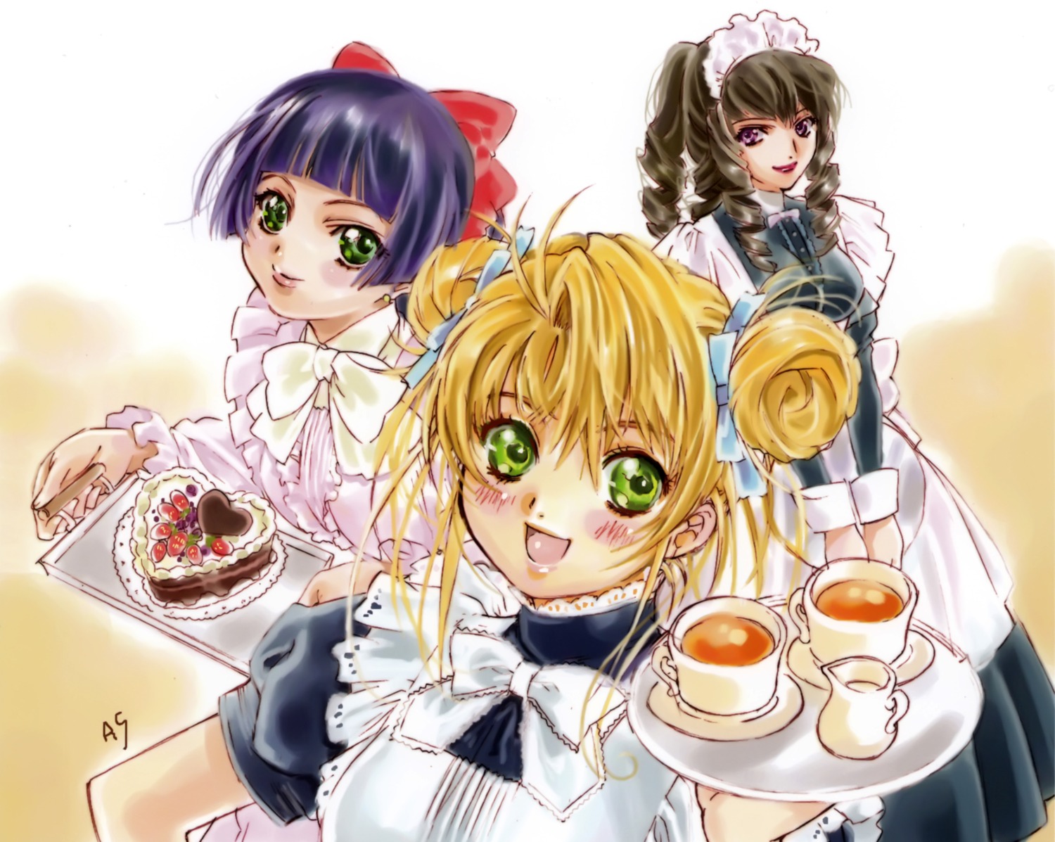 aeru, dominura, maid, mamiina, nishida_asako, simoun