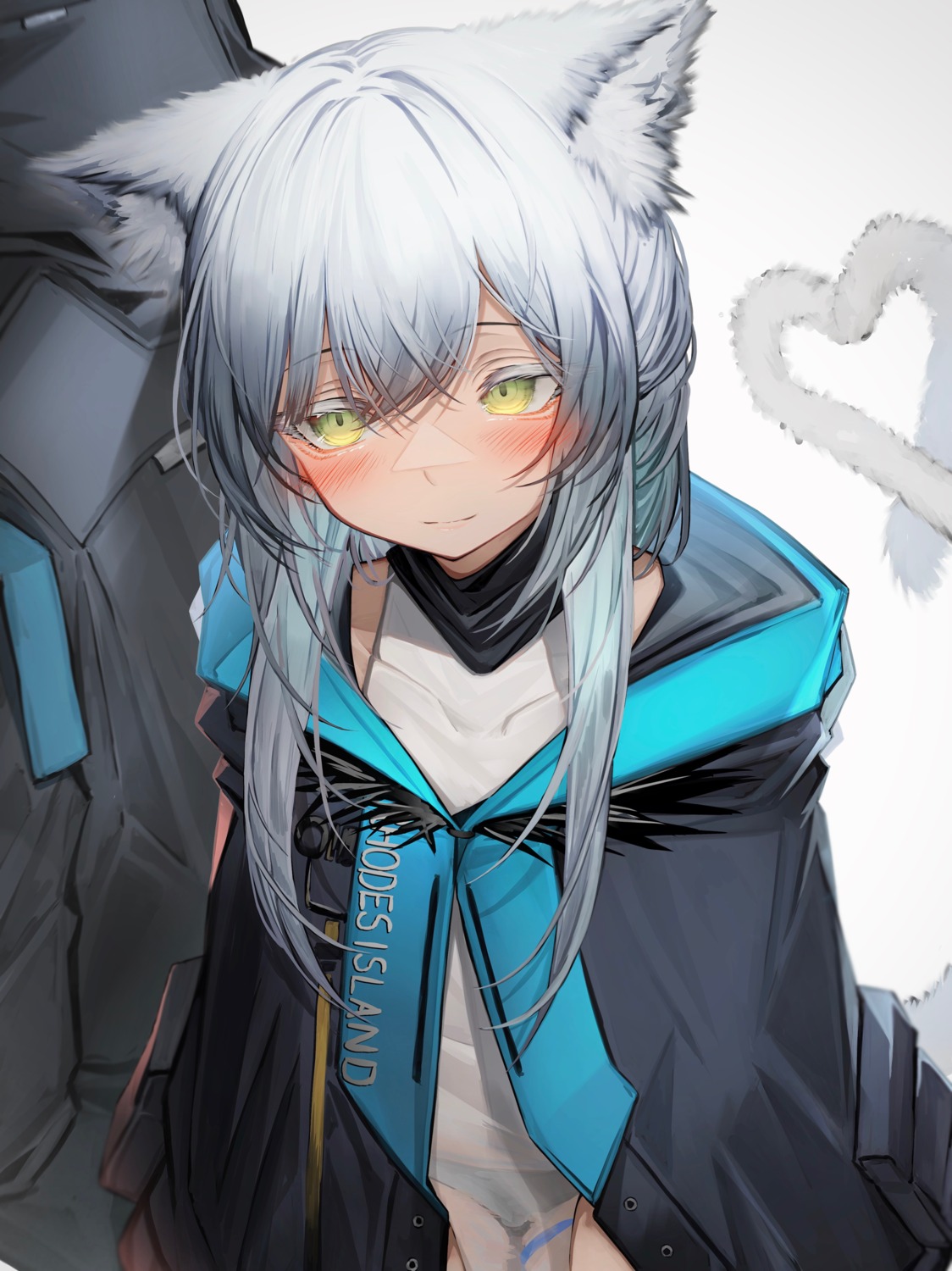 animal_ears, arknights, doctor_(arknights), nekomimi, pantsu, rosmontis_(arknights), see_through, tab_head