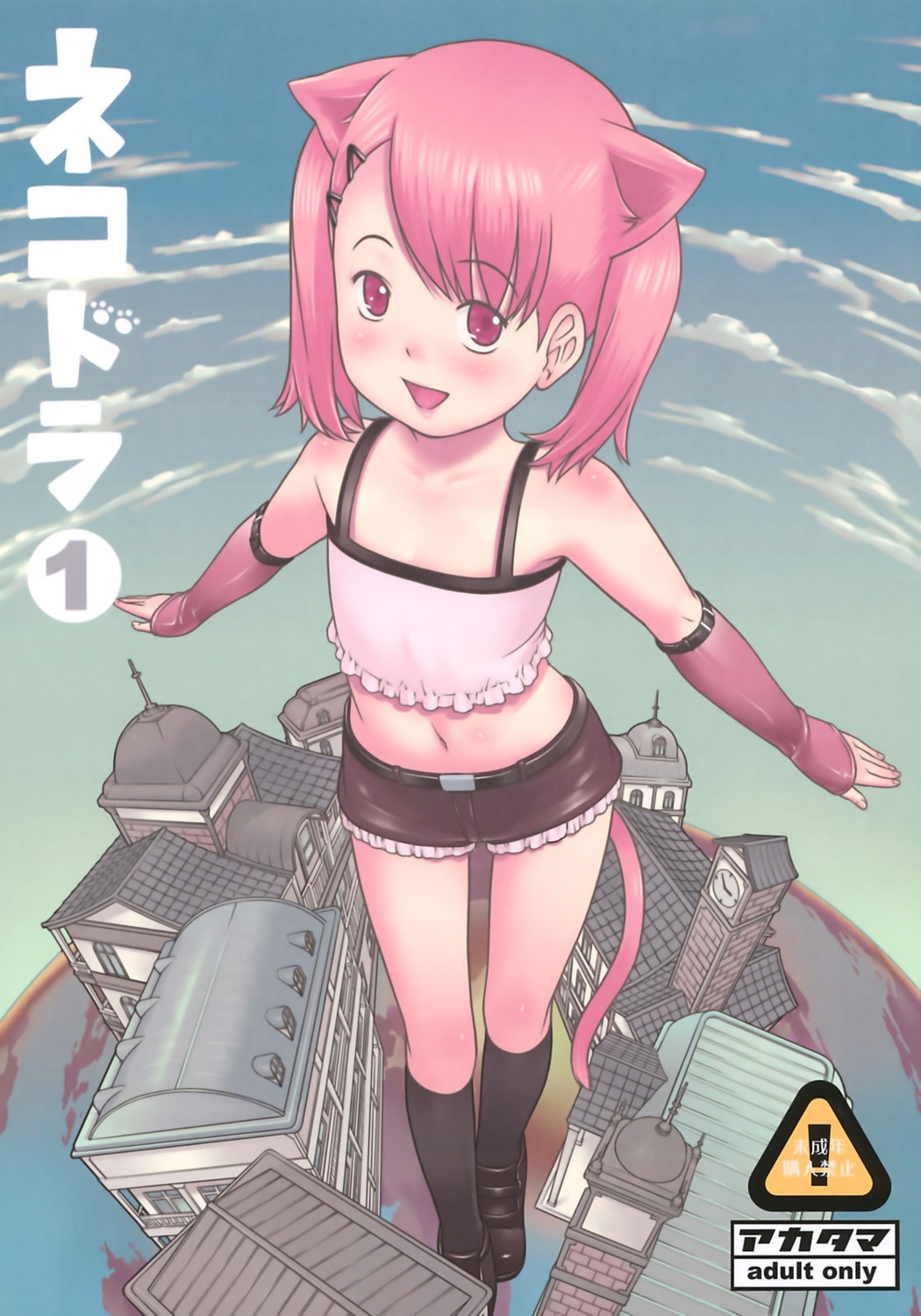 akatama, animal_ears, nekomimi, sakurafubuki_nel, tail