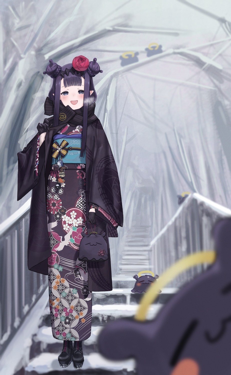 hololive, hololive_english, kimono, ninomae_ina'nis, pointy_ears, serie_niai