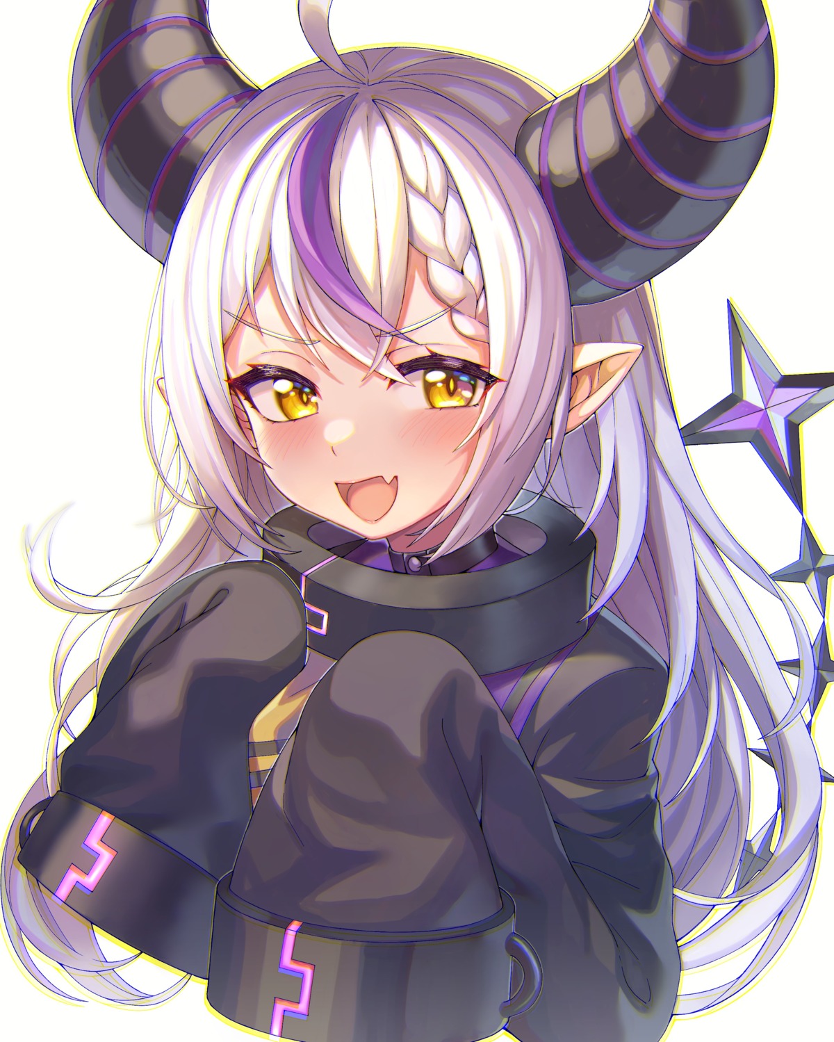 hololive, horns, la+_darknesss, pointy_ears, tail, togami_(tobysou526)