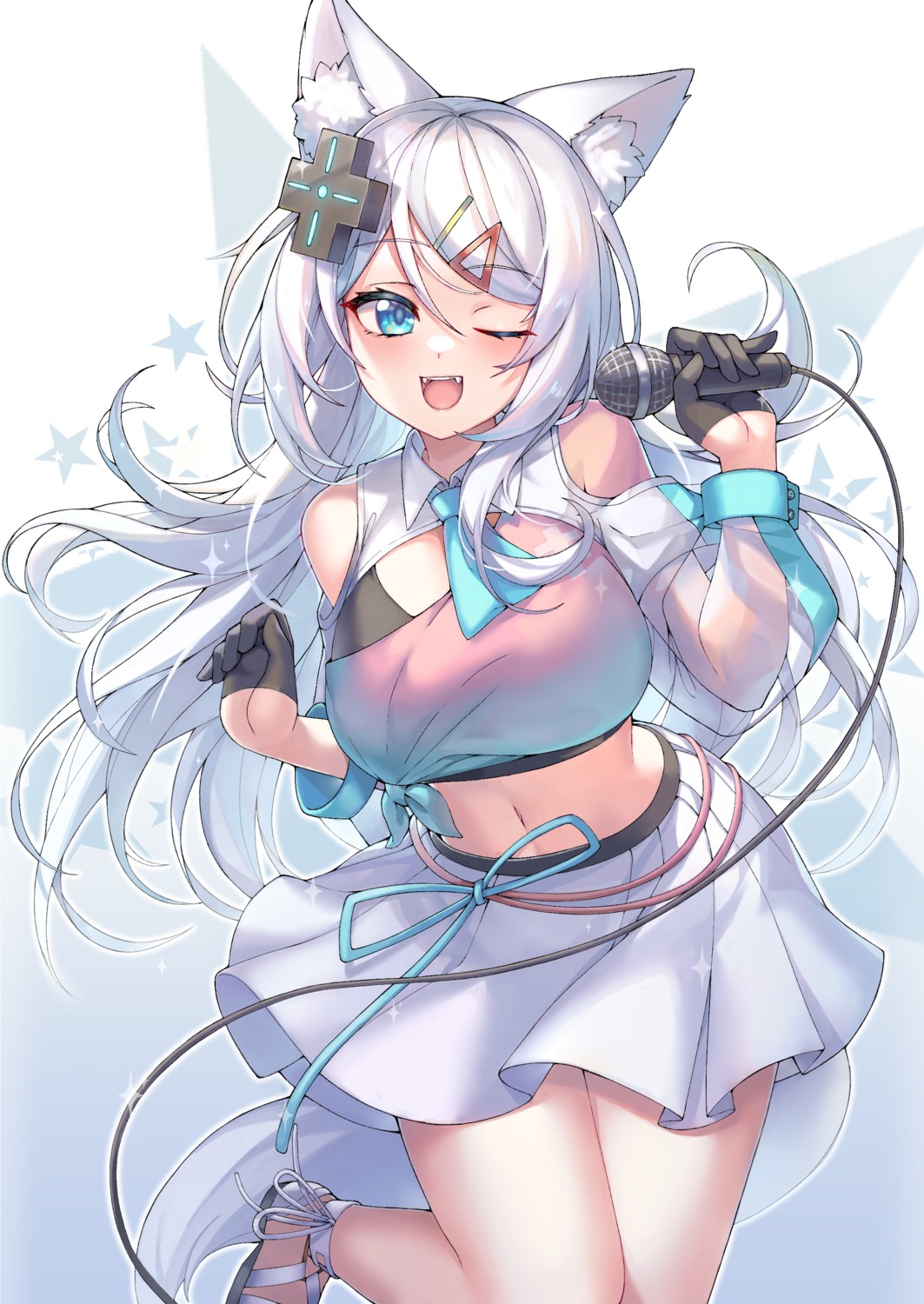 animal_ears, skirt_lift, tail, togami_(tobysou526)