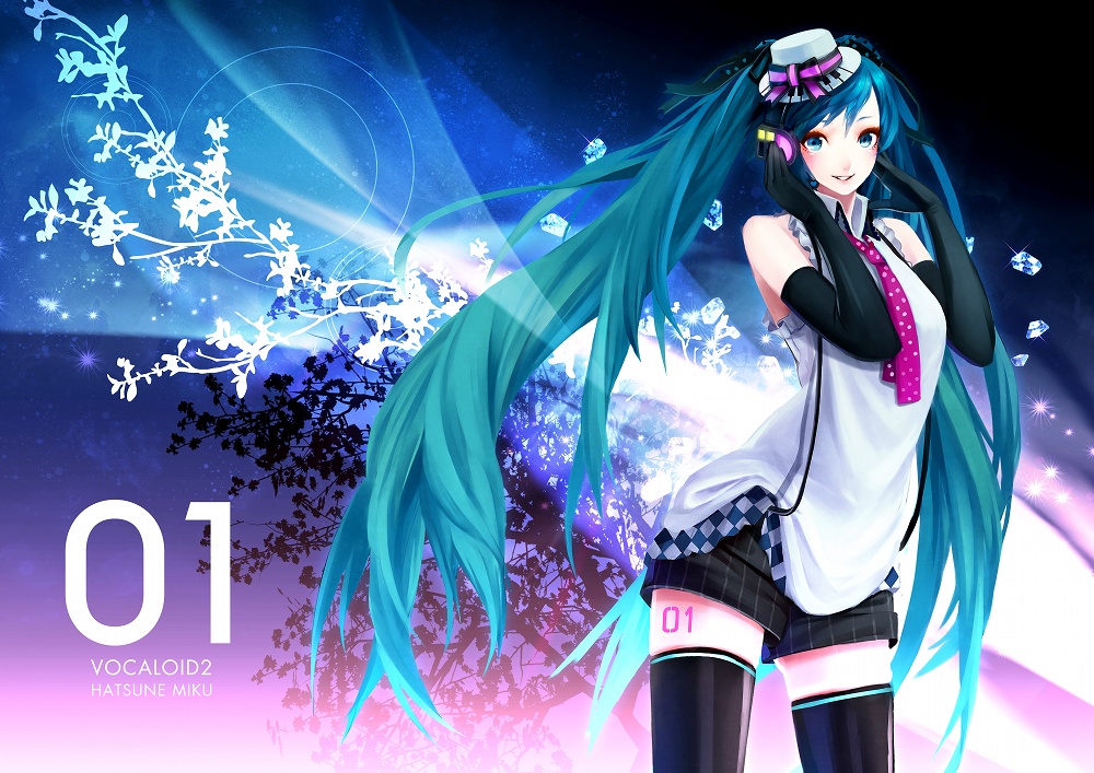 hatsune_miku, kakyouka, thighhighs, vocaloid