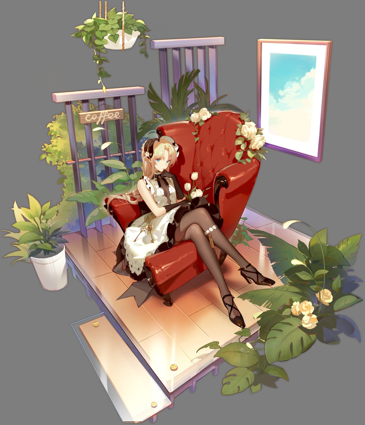 asukaziye, azur_lane, dress, heels, pantyhose, transparent_png, vanguard_(azur_lane)