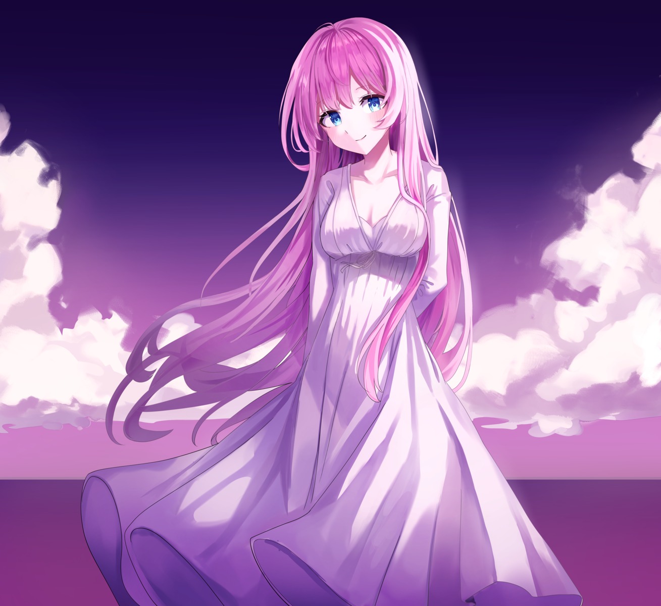 cleavage, dress, ille, megurine_luka, vocaloid