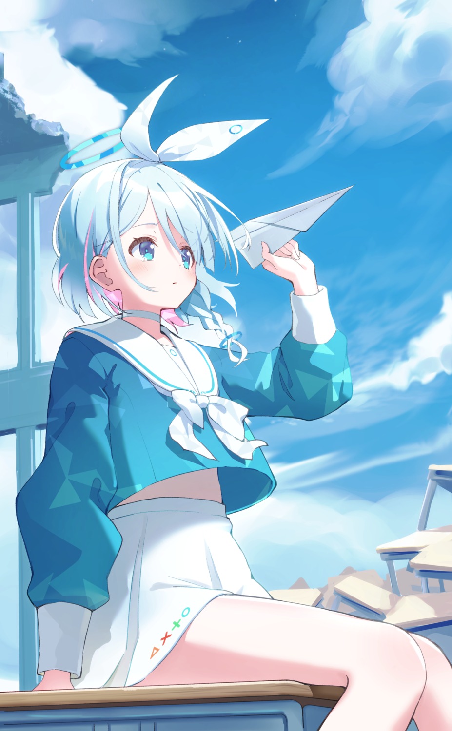 arona_(blue_archive), blue_archive, halo, matsushika, seifuku