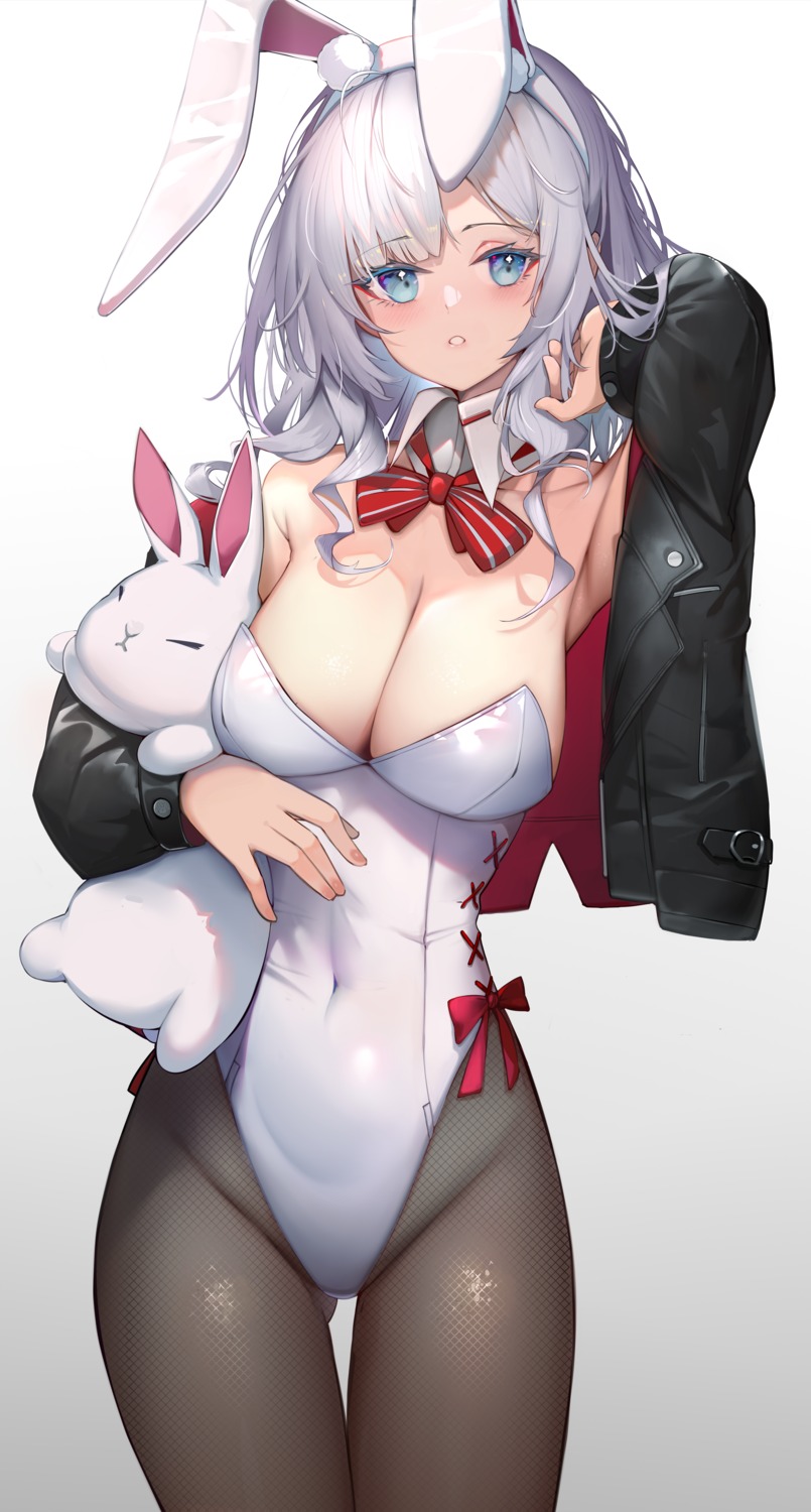 animal_ears, bunny_ears, bunny_girl, no_bra, pantyhose, shimanun