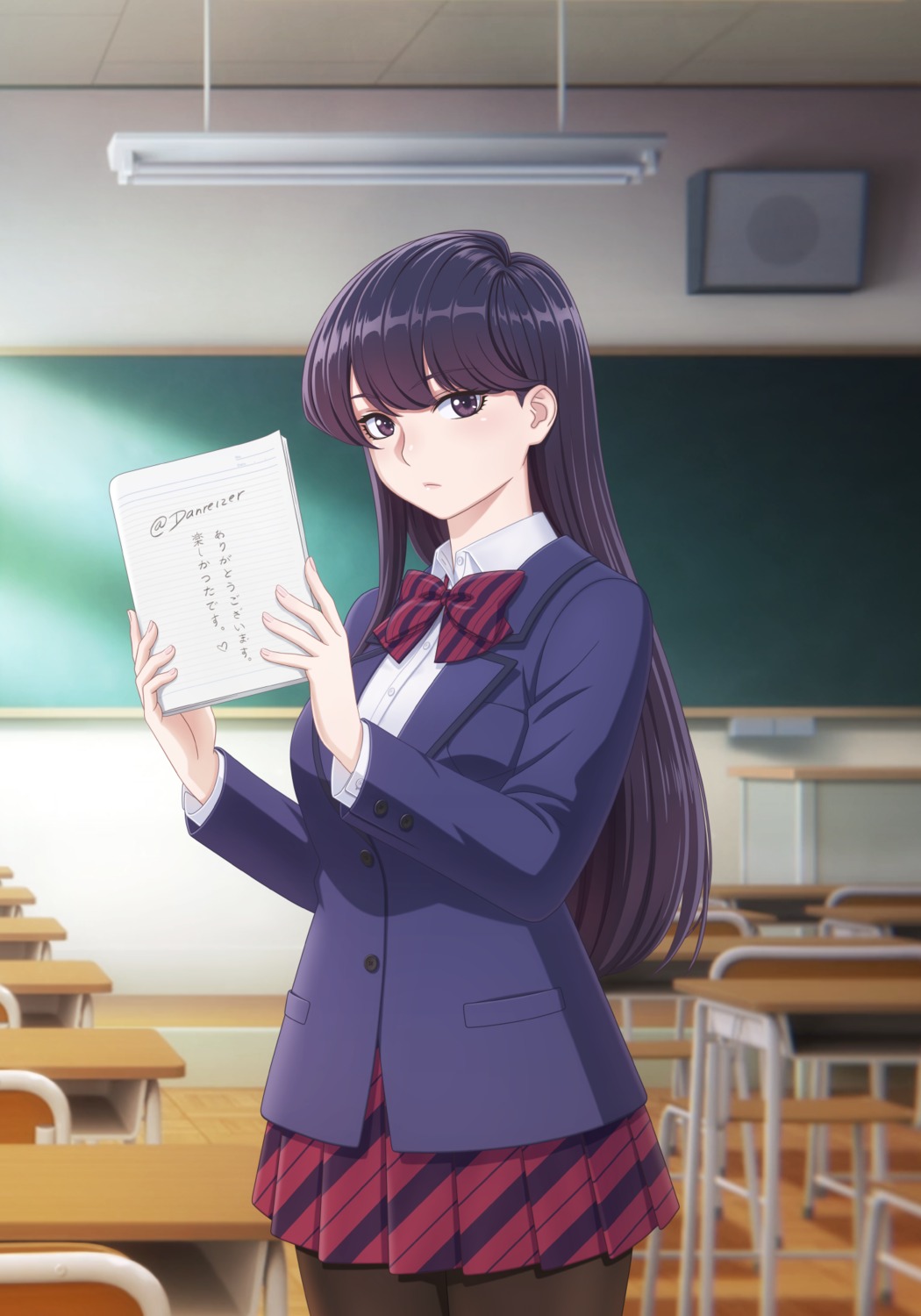 danreizer, komi-san_wa_komyushou_desu., komi_shouko, pantyhose, seifuku