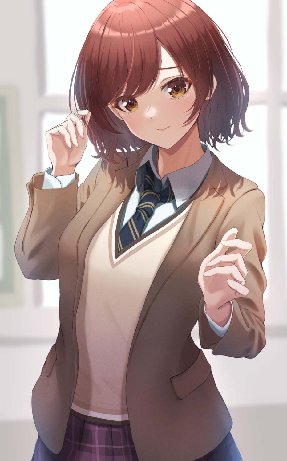 marishiten_(mar1sh110), oosaki_amana, seifuku, sweater, the_idolm@ster, the_idolm@ster_shiny_colors
