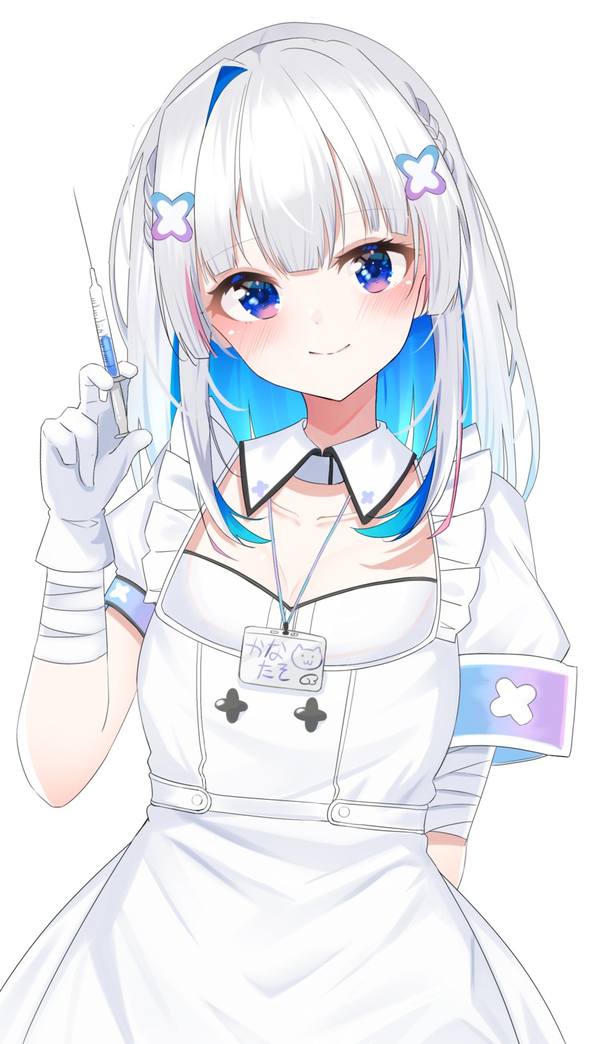 amane_kanata, bandages, dreamoon, hololive, nurse