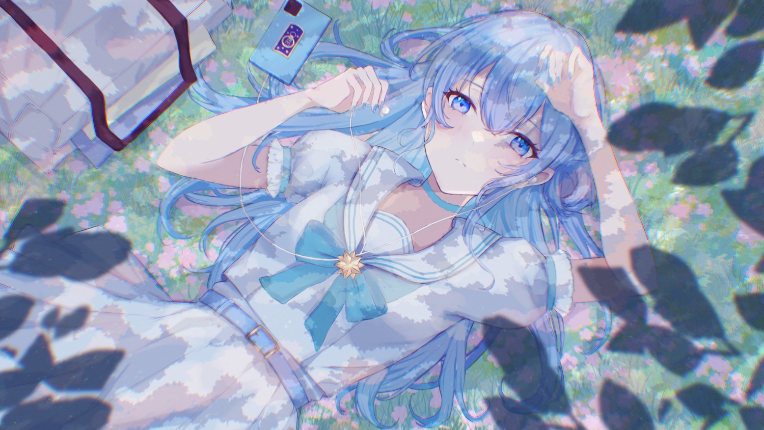 hololive, hoshimachi_suisei, nolc, seifuku, wallpaper