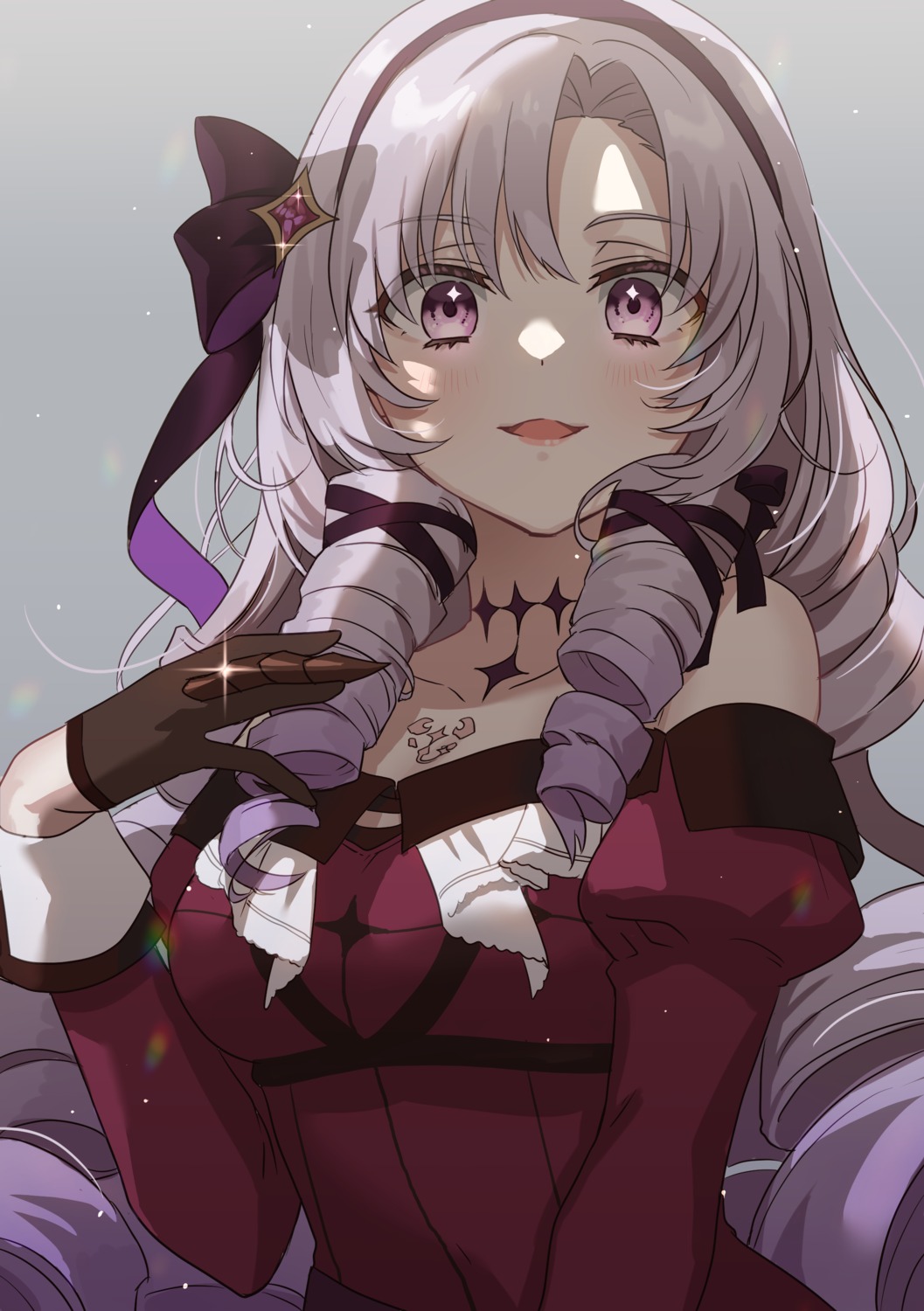 dress, emu_(emum), hyakumantenbara_salome, nijisanji, tattoo