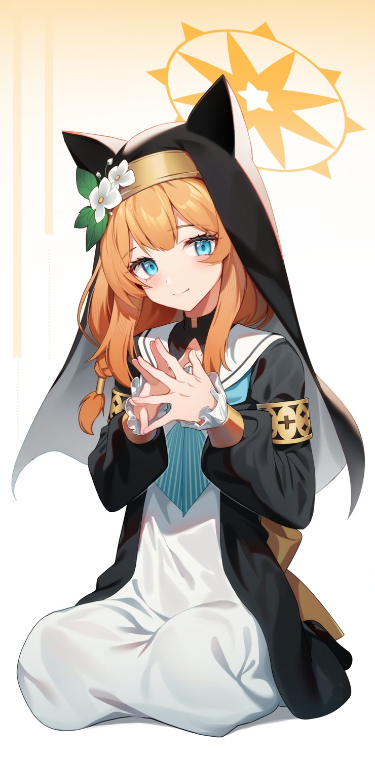 animal_ears, blue_archive, halo, iochi_mari, nekomimi, nun, sugar_(dndi888)