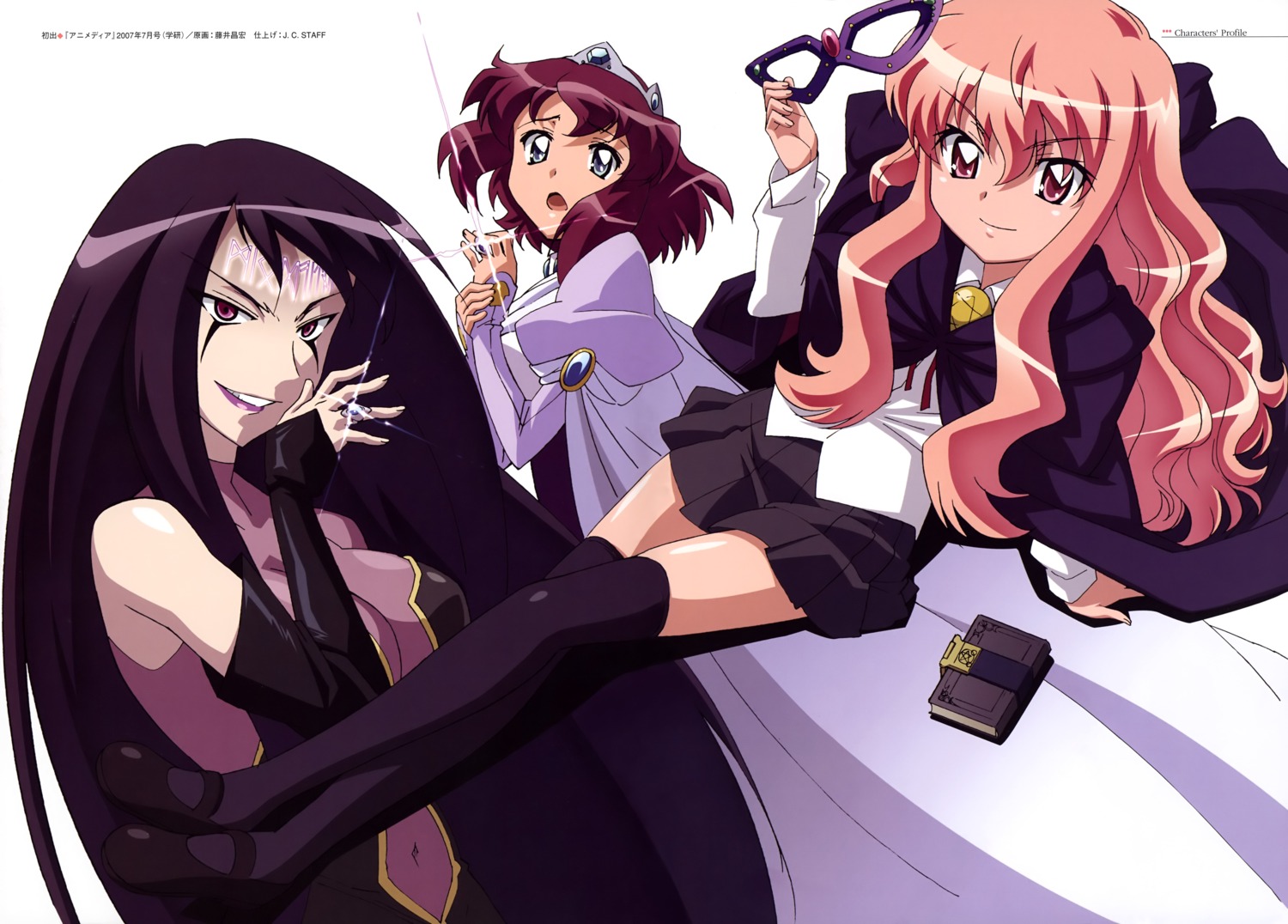 cleavage, fujii_masahiro, henrietta_de_tristain, louise_francoise_le_blanc_de_la_valliere, sheffield, thighhighs, zero_no_tsukaima