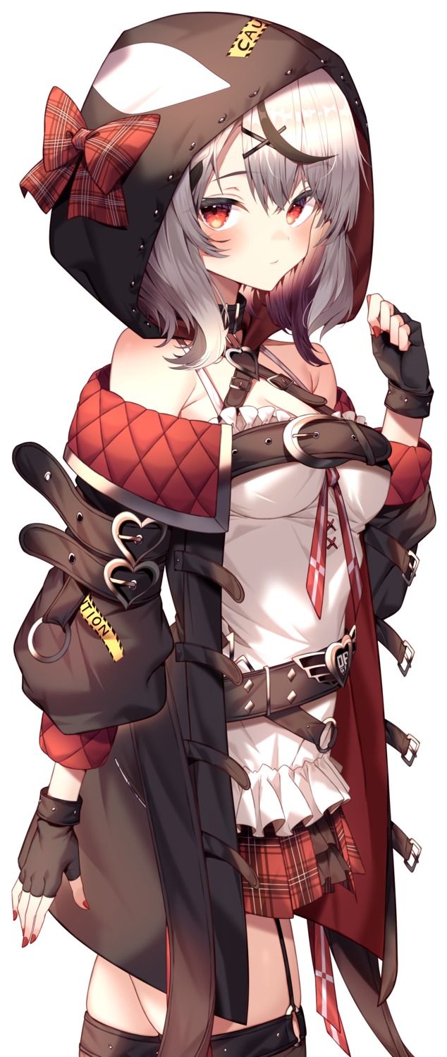 cleavage, hololive, jun_(aousa0328), sakamata_chloe, stockings, thighhighs