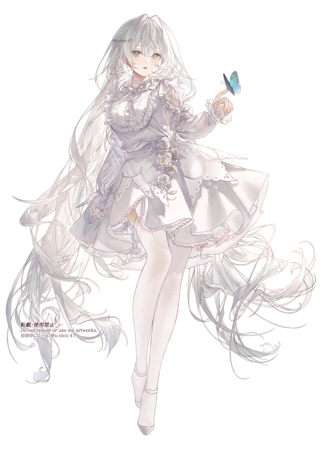 dress, skirt_lift, thighhighs, yunikon