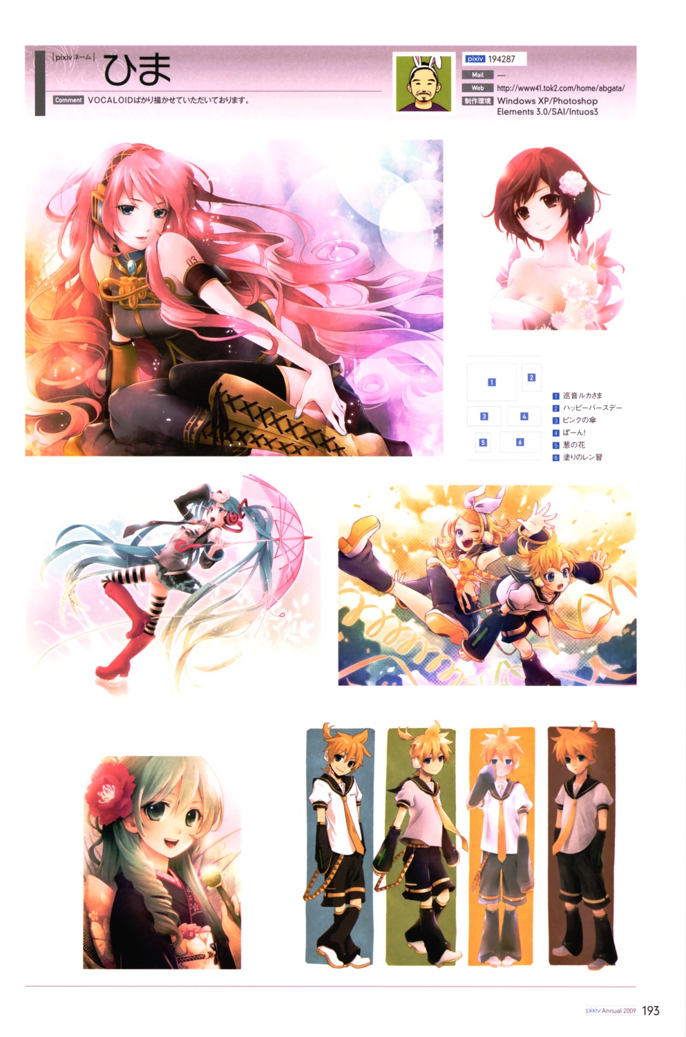 hatsune_miku, hima_(ab_gata), kagamine_len, kagamine_rin, megurine_luka, meiko, vocaloid