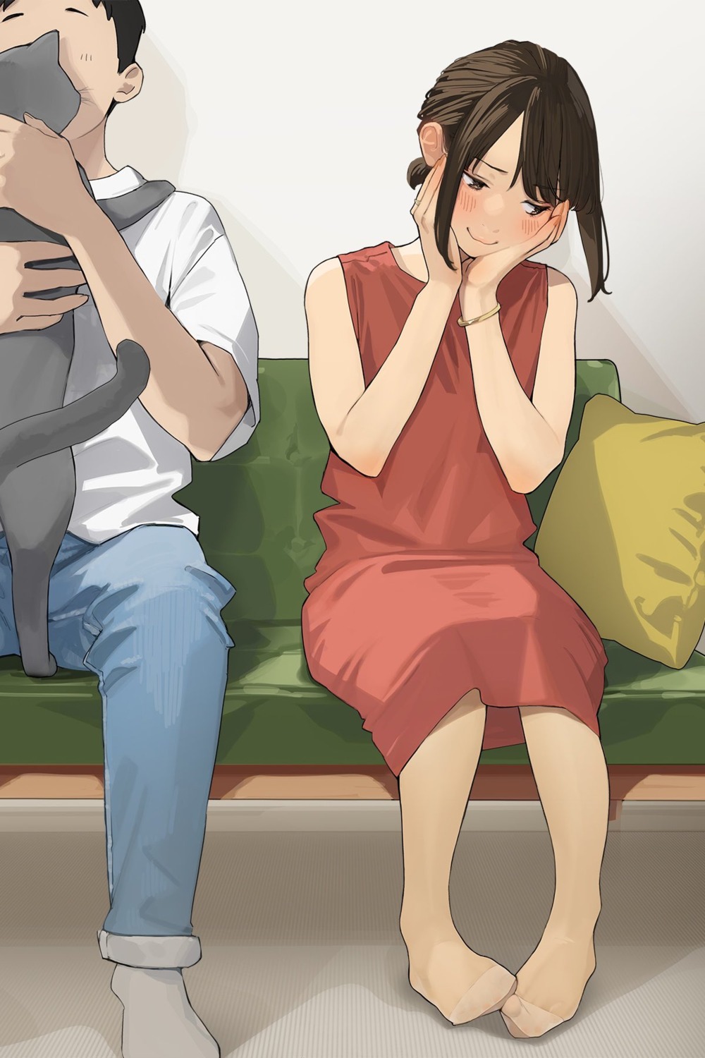 douki-chan, douki-kun, dress, ganbare_douki-chan, neko, yom