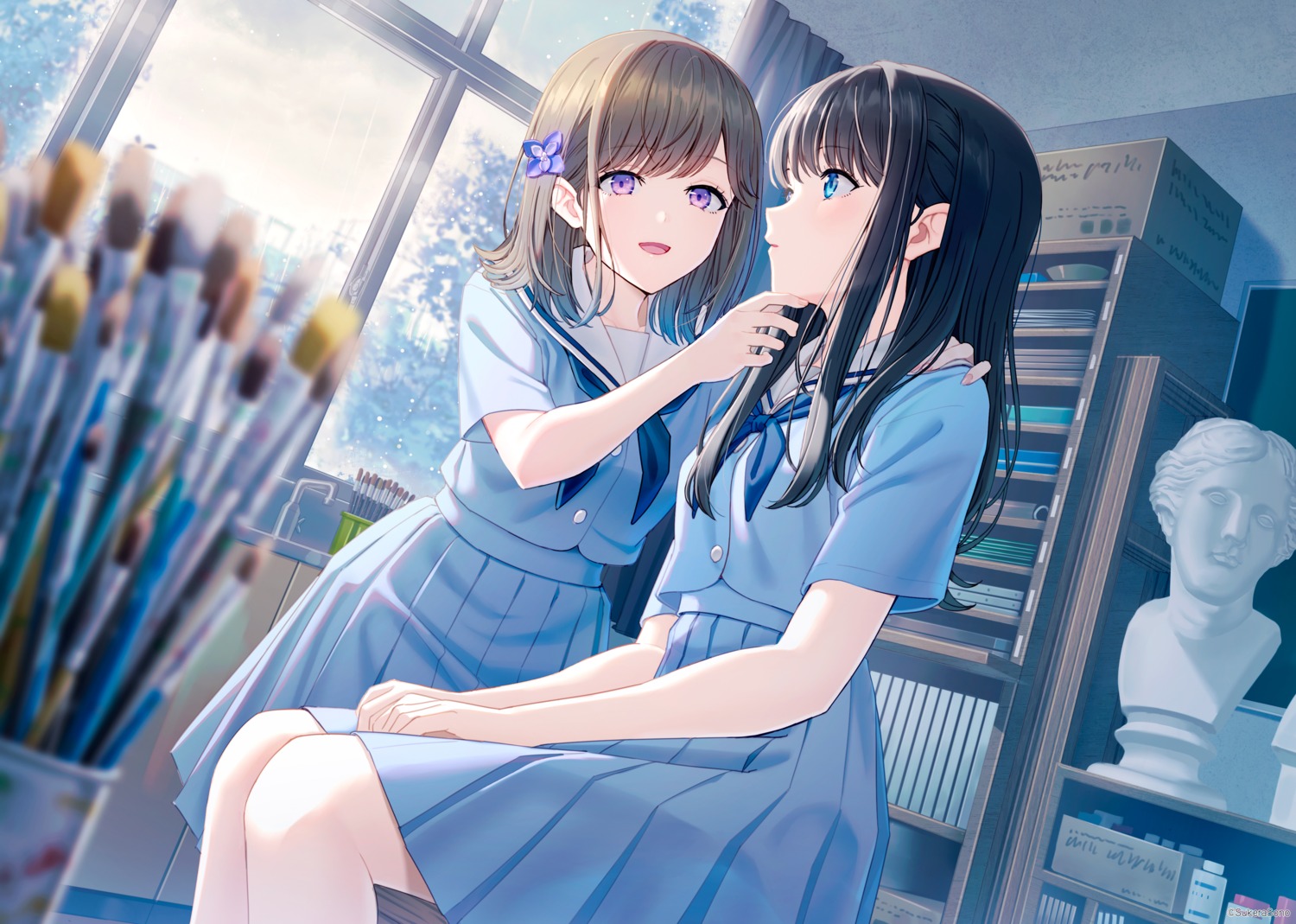 hyuuga_azuri, seifuku, sukerasono, yuri