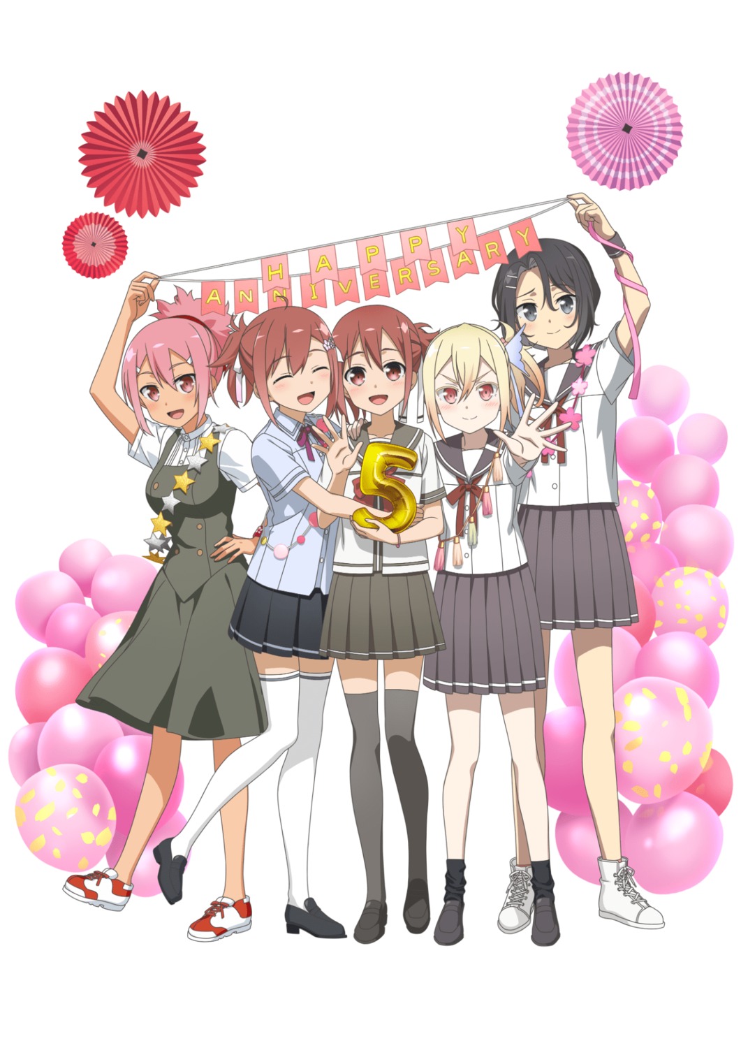 akamine_yuuna, fuyou_lilienthal_yuuna, seifuku, tagme, takashima_yuuna, thighhighs, yuuki_yuuna, yuuki_yuuna_wa_yuusha_de_aru, yuzuki_yuuna