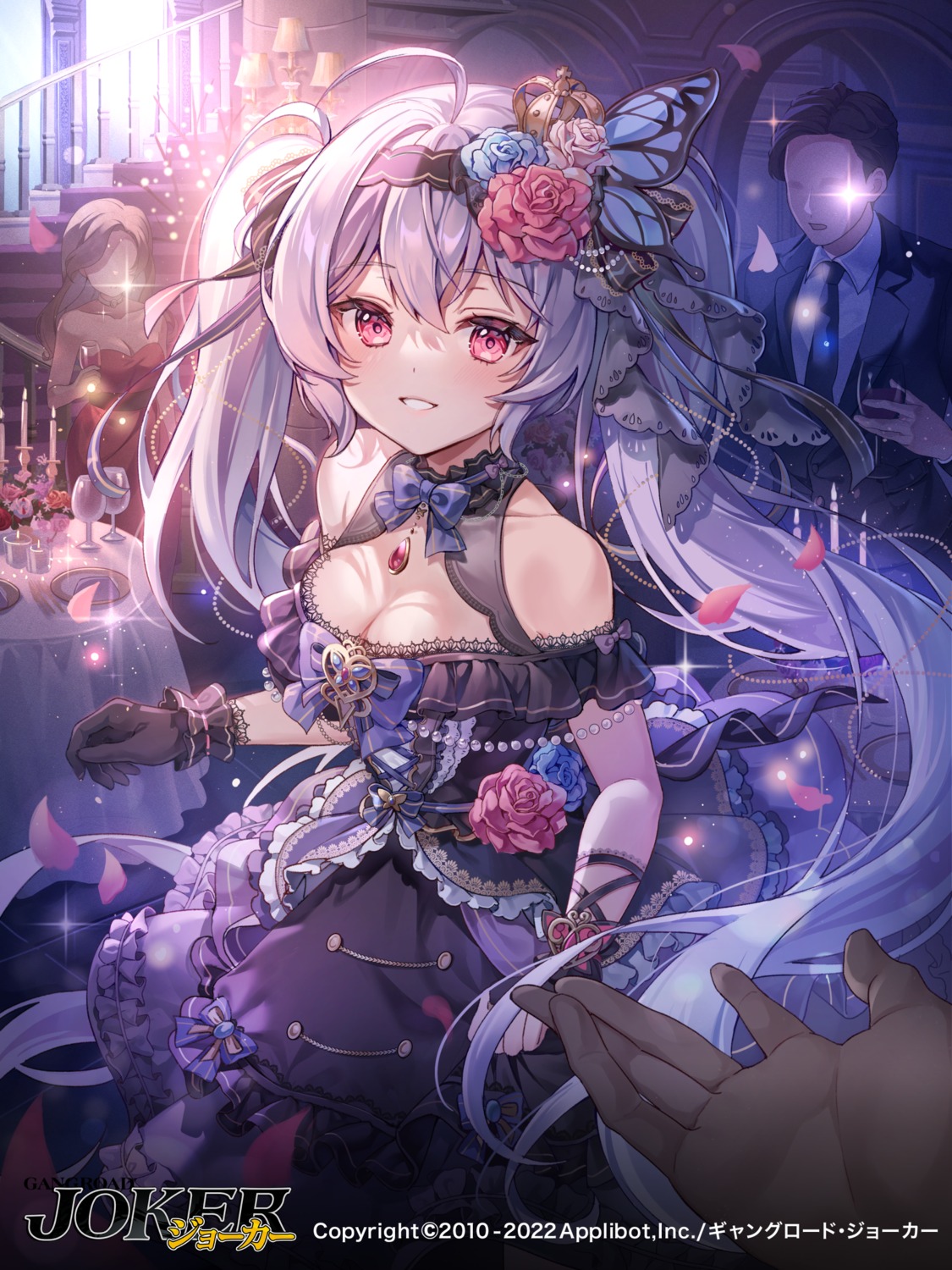 cleavage, dress, gang_road_joker, garter, gothic_lolita, lolita_fashion, pongu