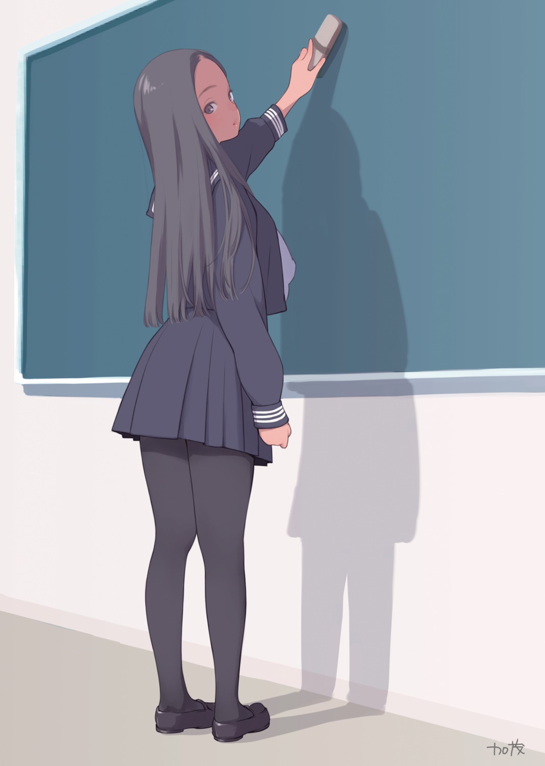 digital_version, kamo, pantyhose, seifuku