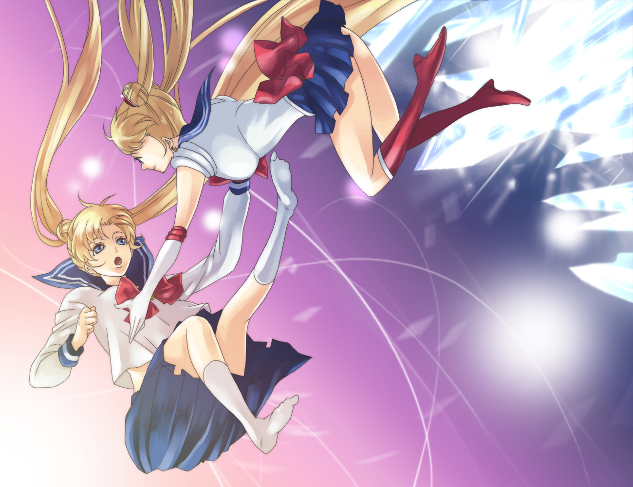 bishoujo_senshi_sailor_moon, heels, peony, seifuku, tsukino_usagi