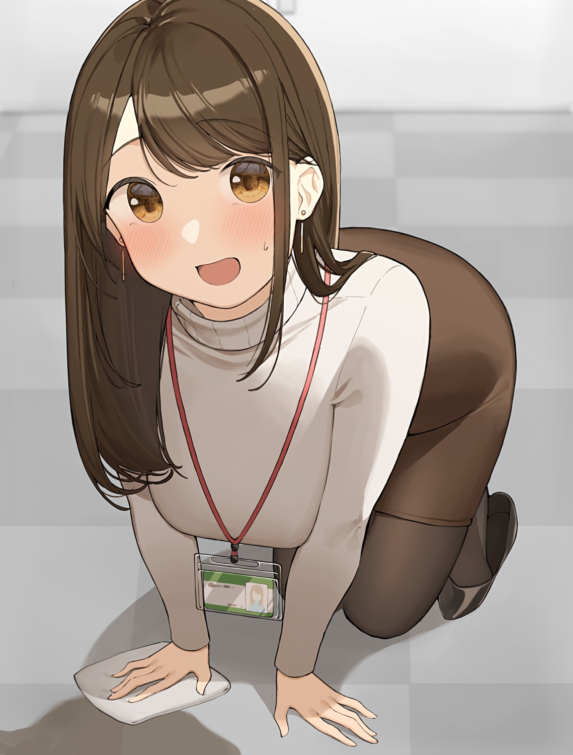 ol-chan_(ol_mahonanoka), ol_mahonanoka, pantyhose, sweater