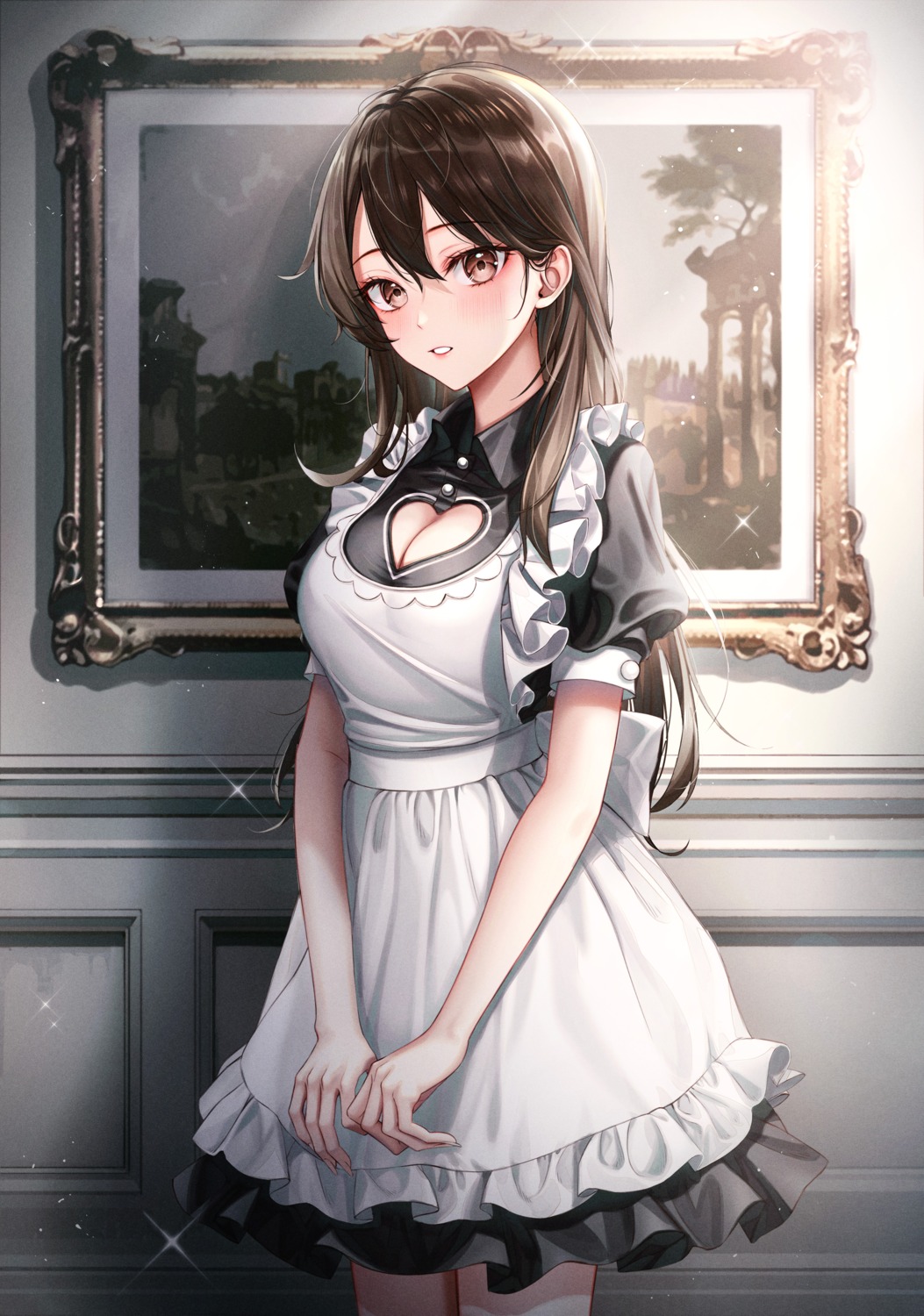 cleavage, eichi_(skskdi12z), maid