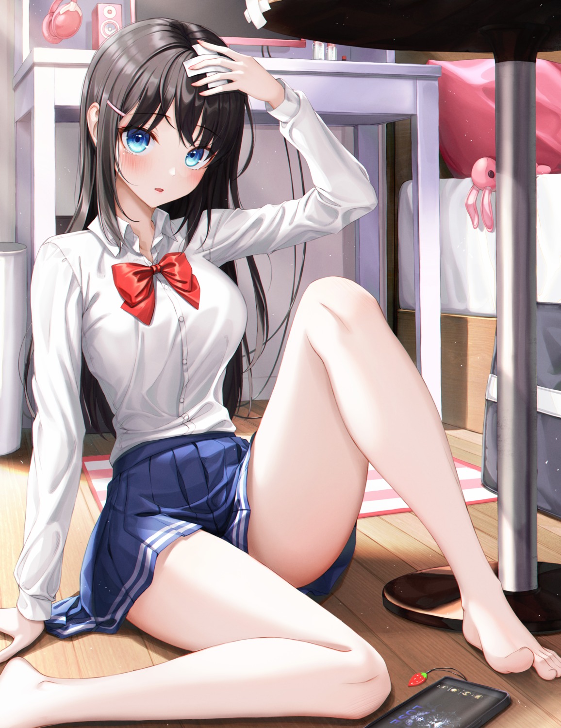 eichi_(skskdi12z), seifuku, skirt_lift