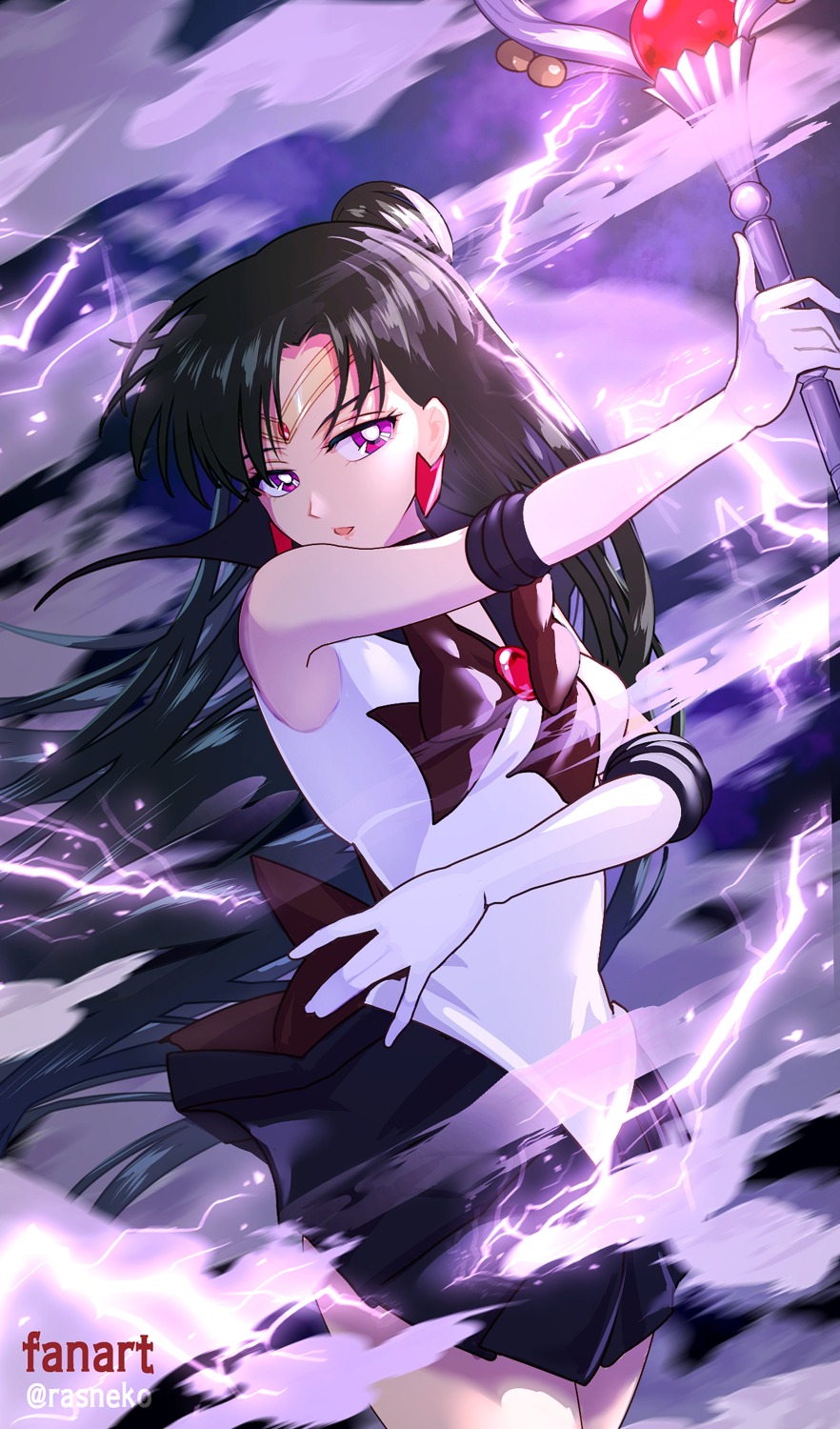 bishoujo_senshi_sailor_moon, meiou_setsuna, rasneko, seifuku, weapon