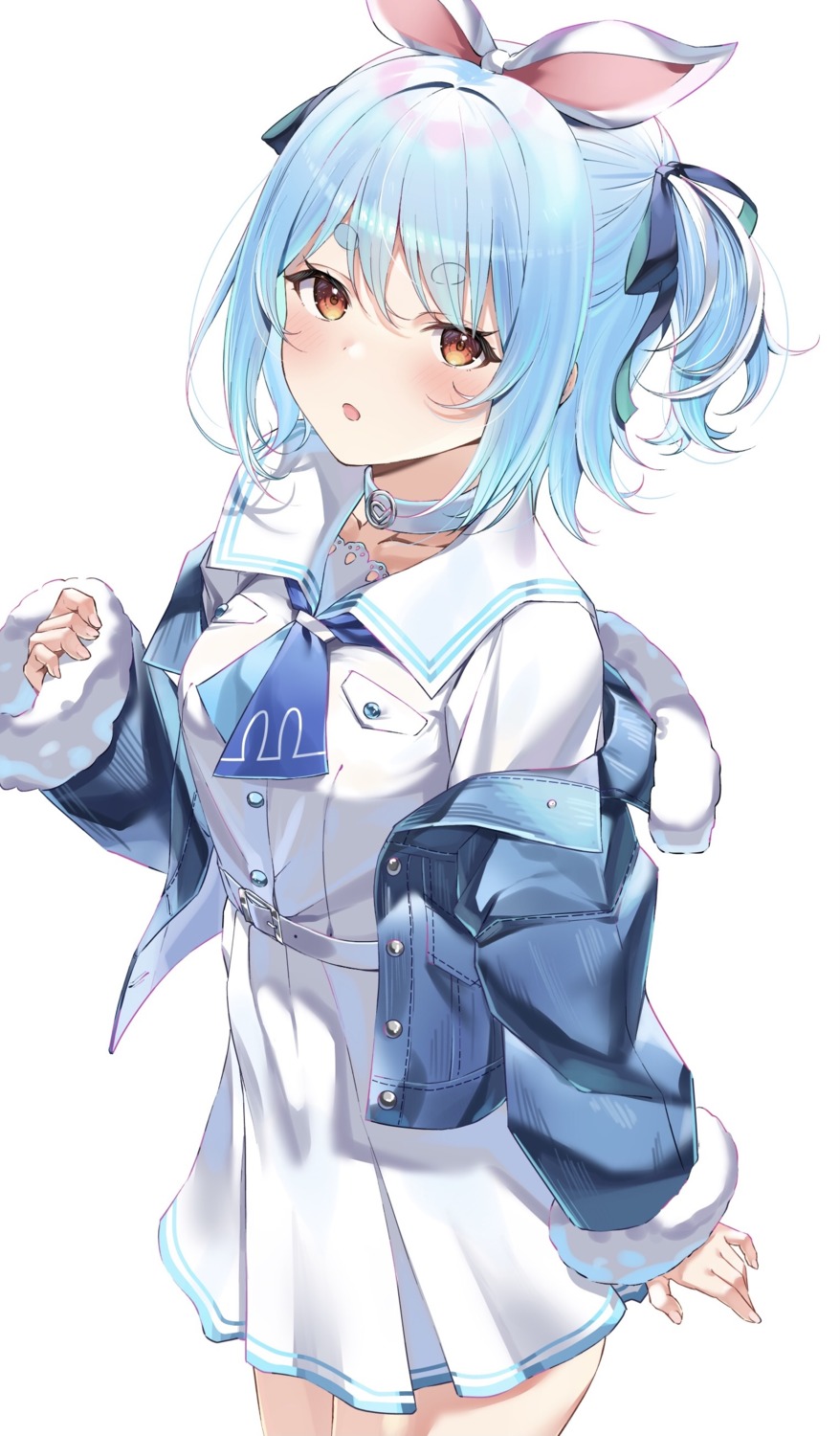 animal_ears, bochibochi_(gyuuniku_6000), bunny_ears, hololive, seifuku, usada_pekora