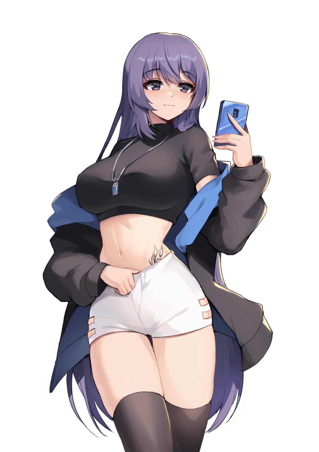 shiroki_yuna, tattoo, thighhighs, ugwa
