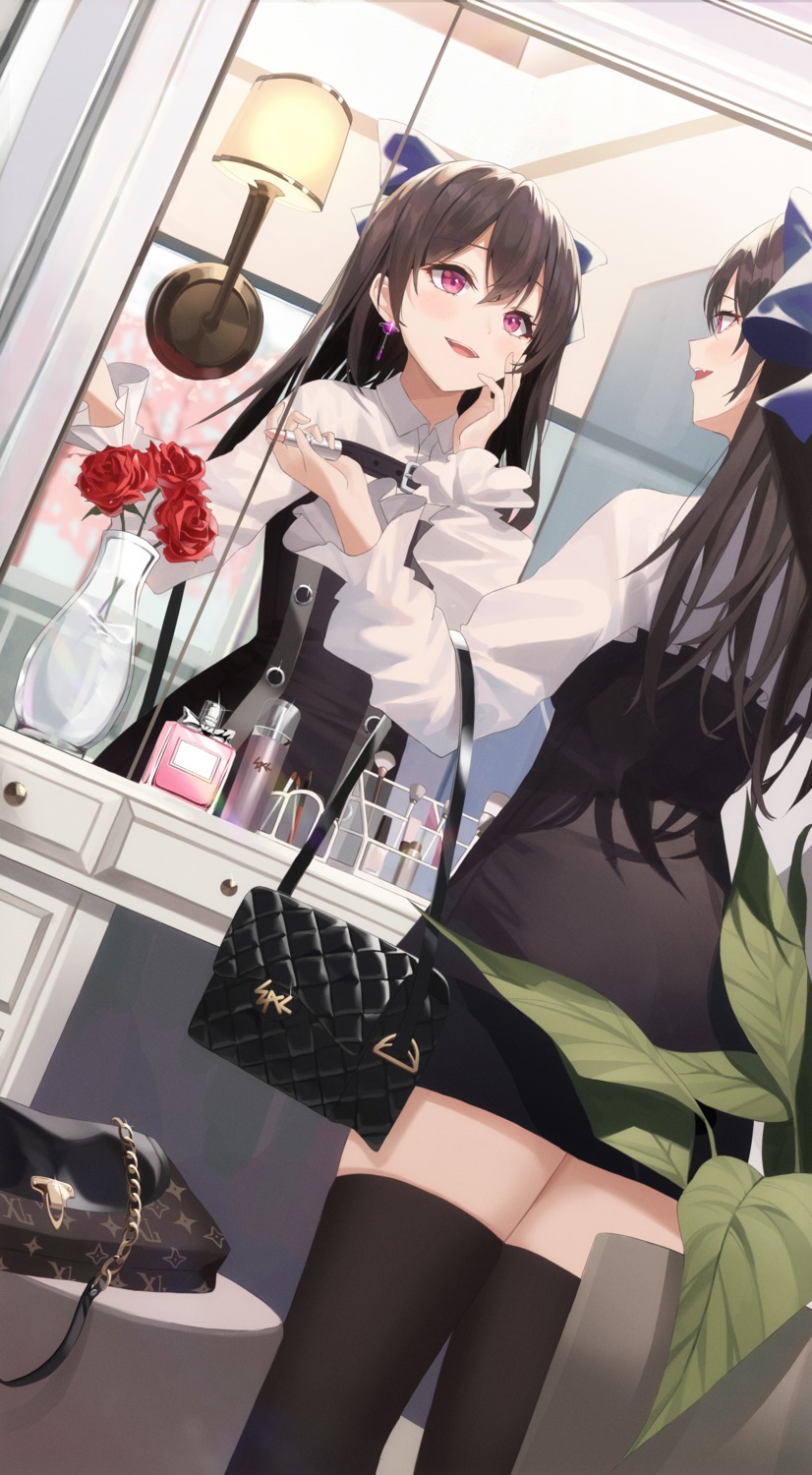 ass, dress, jururu, k.j., thighhighs, waktaverse