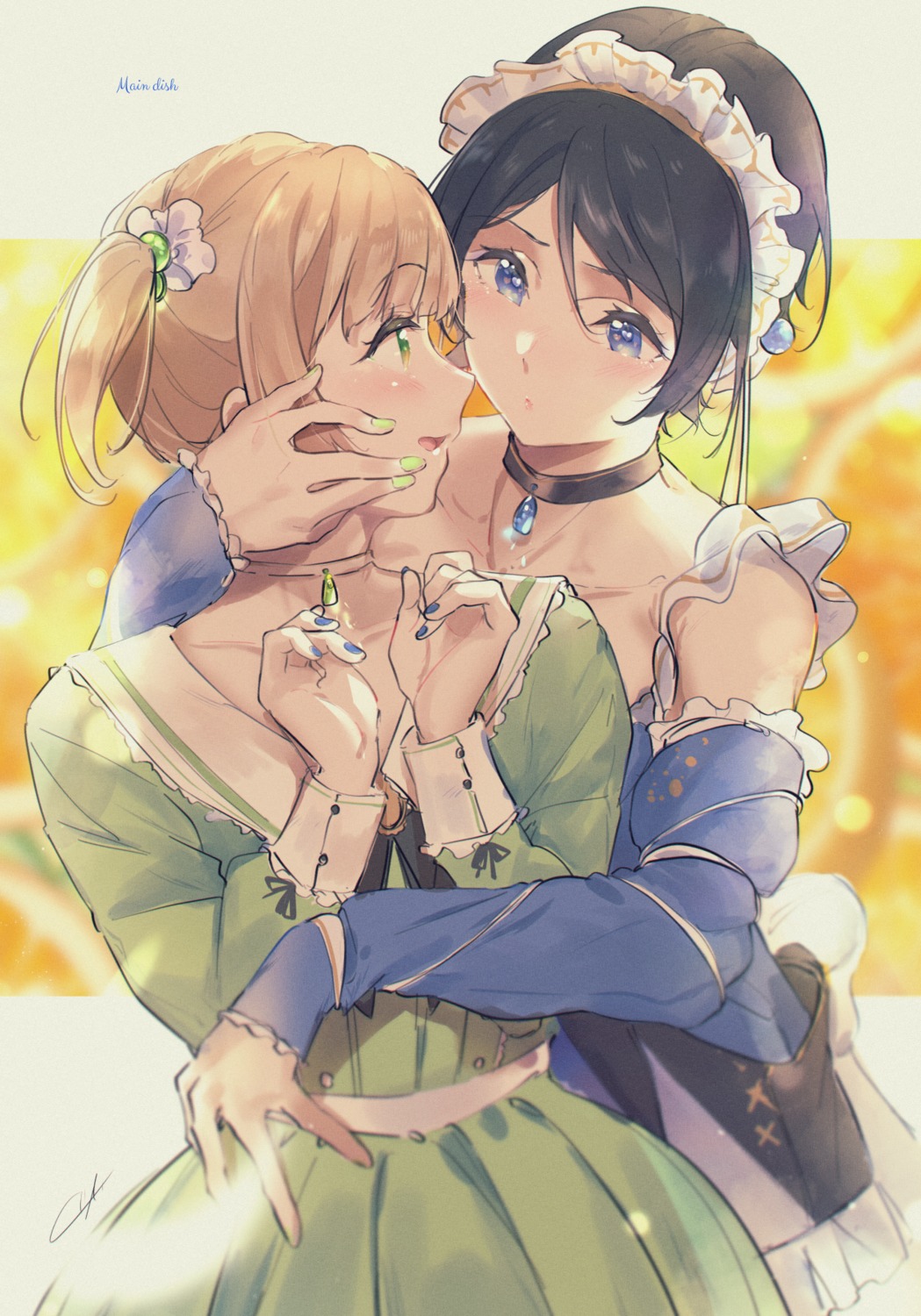 dress, gekijouban_hibike!_euphonium, hibike!_euphonium, kuziaaizuk, maid, suzuki_mirei, suzuki_satsuki, yuri