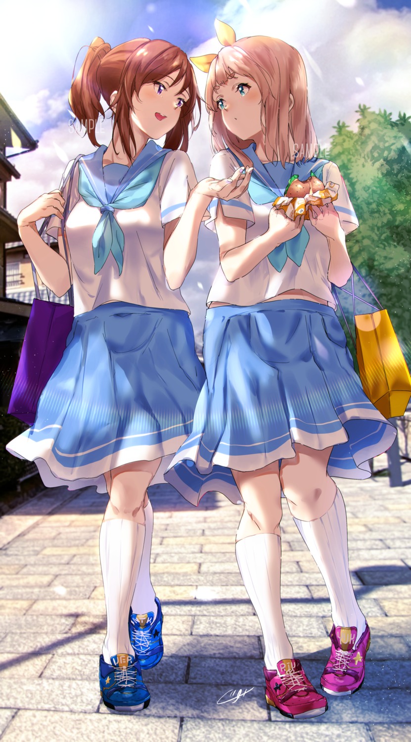 hibike!_euphonium, kuziaaizuk, nakagawa_natsuki, seifuku, yoshikawa_yuuko, yuri
