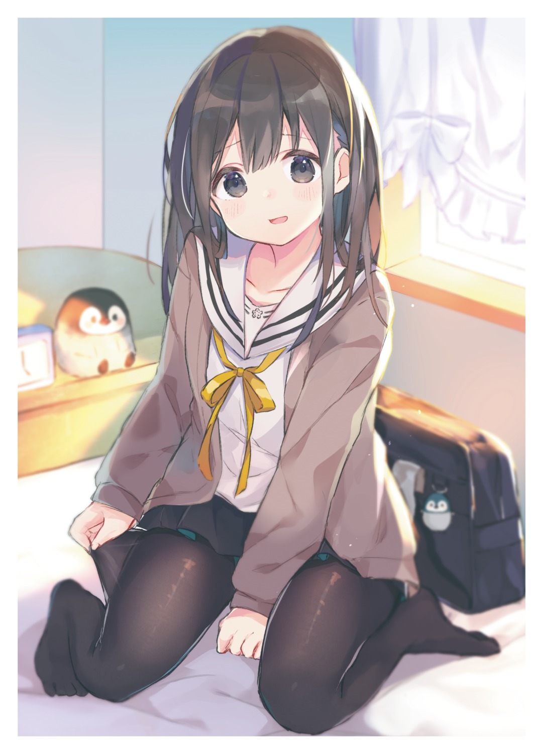 digital_version, pantyhose, seifuku, sencha, sweater