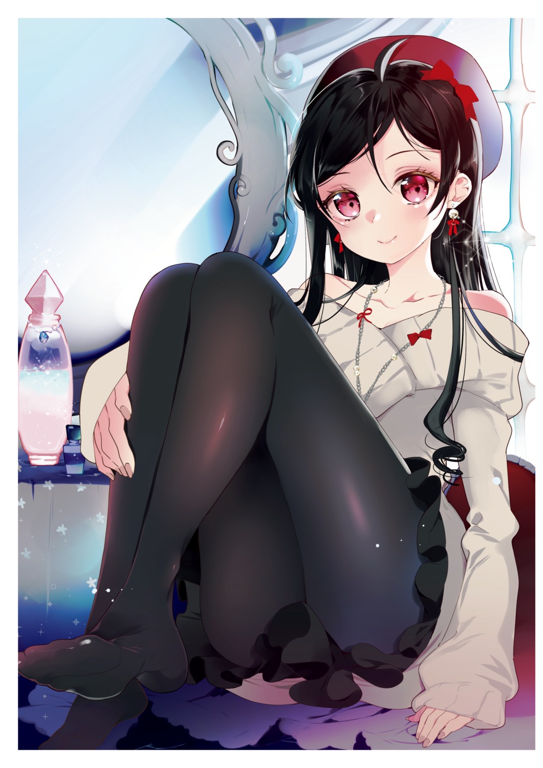 digital_version, dress, feet, manyako, pantyhose, sweater