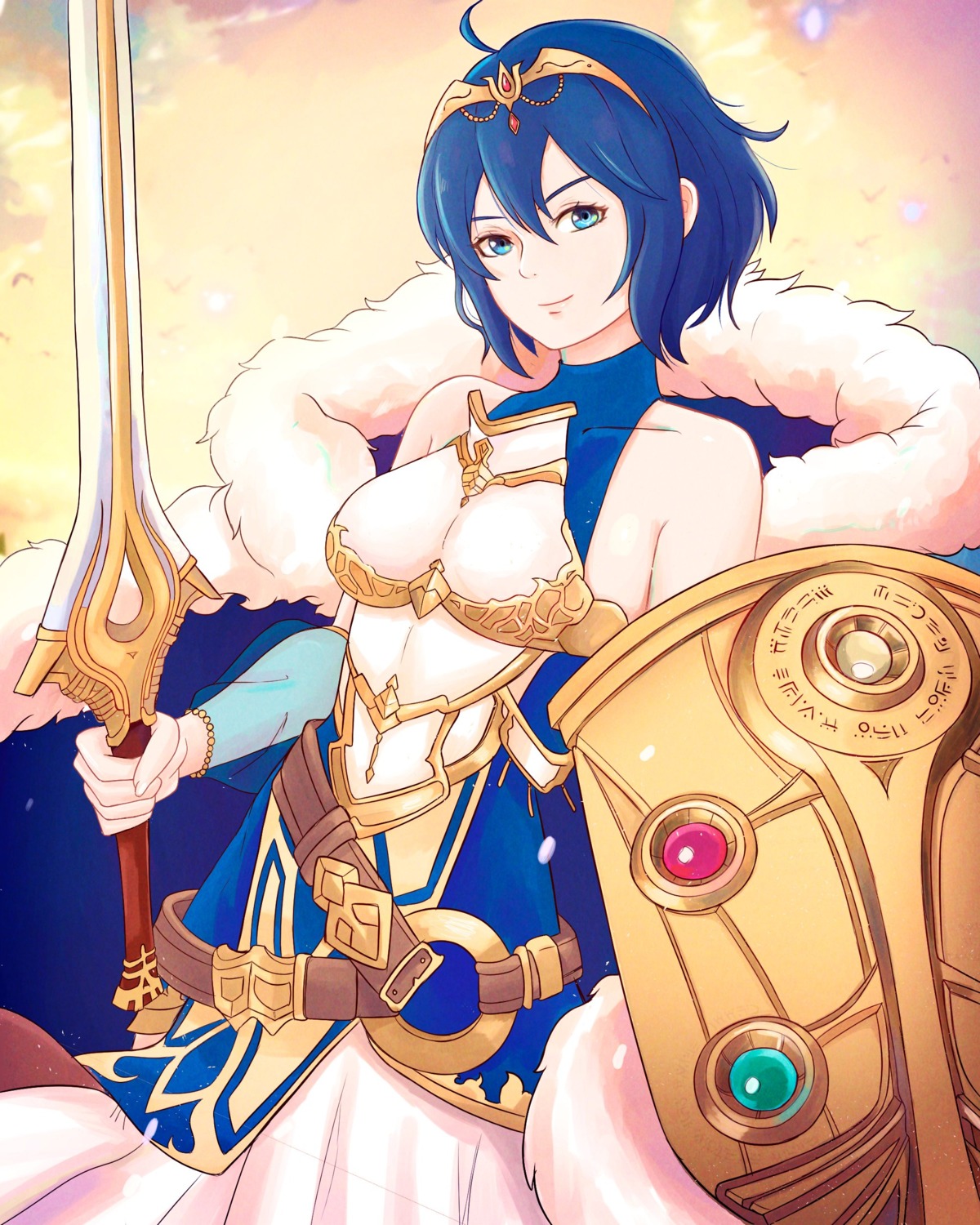 armor, cosplay, fire_emblem, fire_emblem_kakusei, lucina_(fire_emblem), morgan_(fire_emblem), sword, truejekart