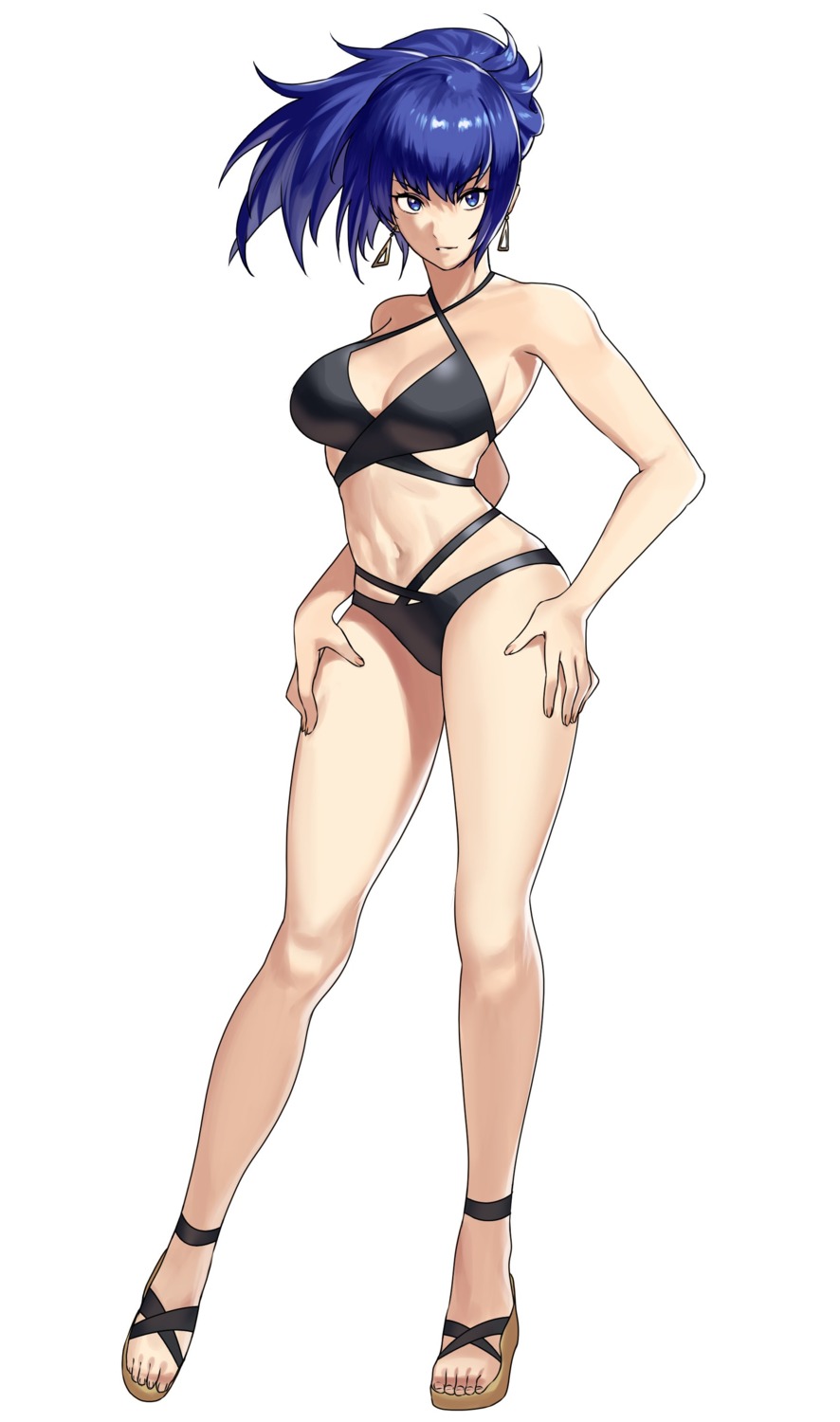 bikini, cleavage, hanny_(uirusu_chan), king_of_fighters, leona_heidern, swimsuits