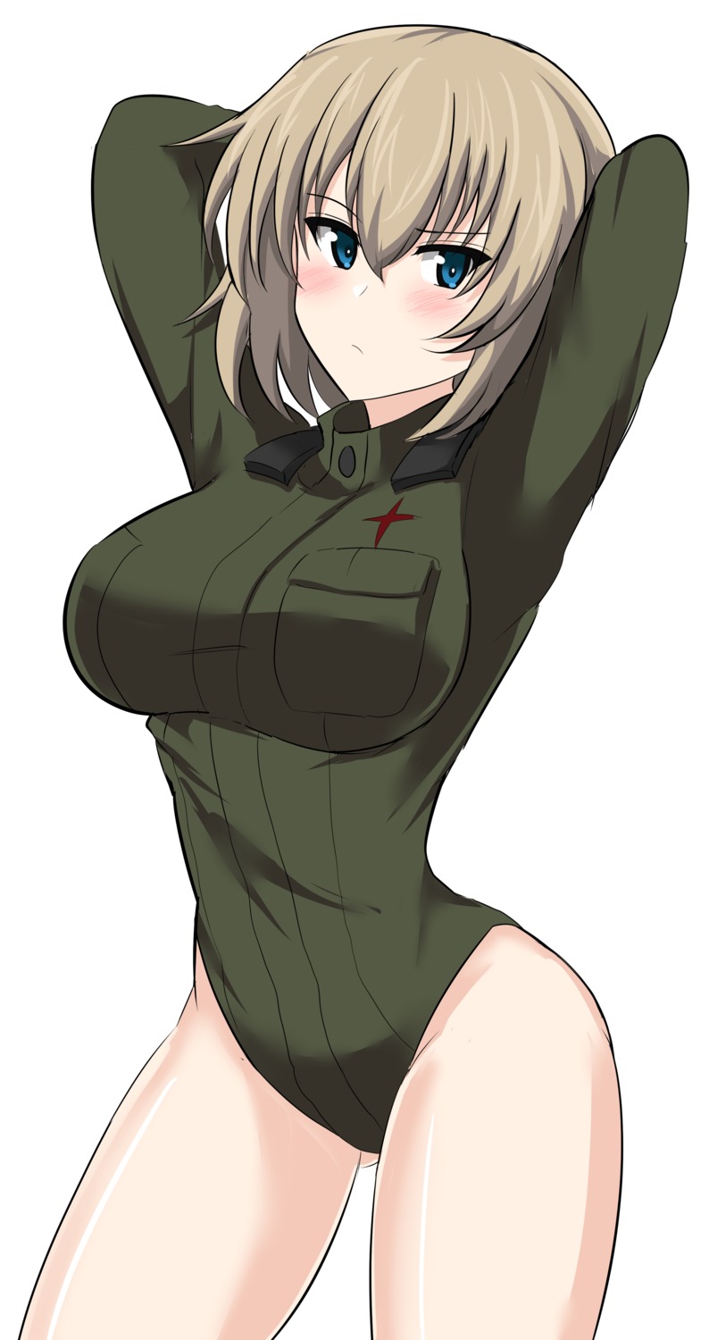 aikir_(jml5160), girls_und_panzer, katyusha, leotard, uniform