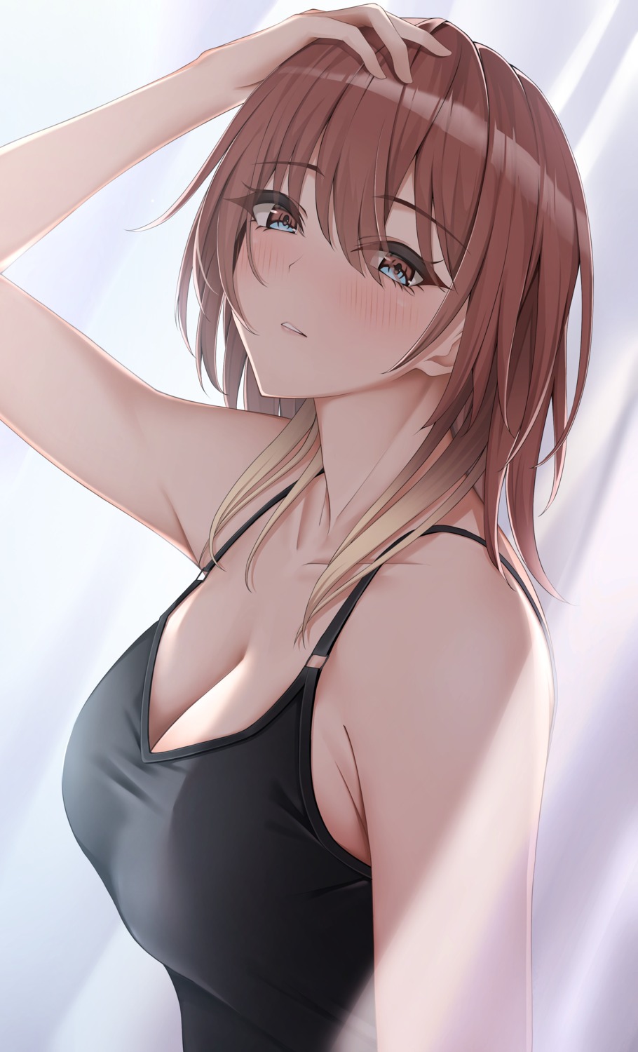 aketa_mikoto, cleavage, lingerie, no_bra, the_idolm@ster, the_idolm@ster_shiny_colors, yuro