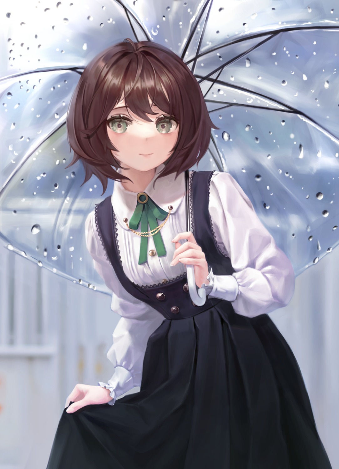 seifuku, skirt_lift, umbrella, whonyang