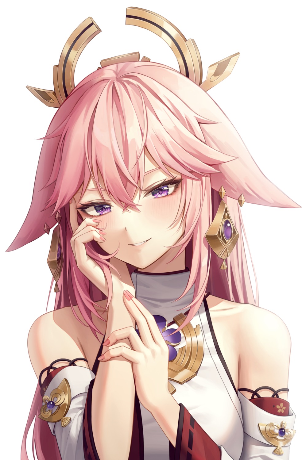 animal_ears, genshin_impact, japanese_clothes, kitsune, pul_(gks569), yae_miko