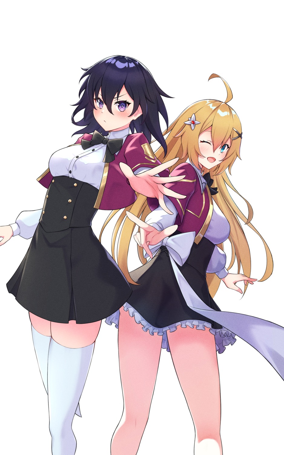 cocoablue, seifuku, thighhighs