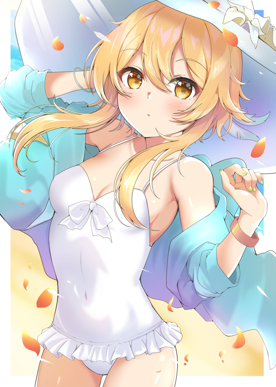 genshin_impact, lumine, swimsuits, yashita_saki
