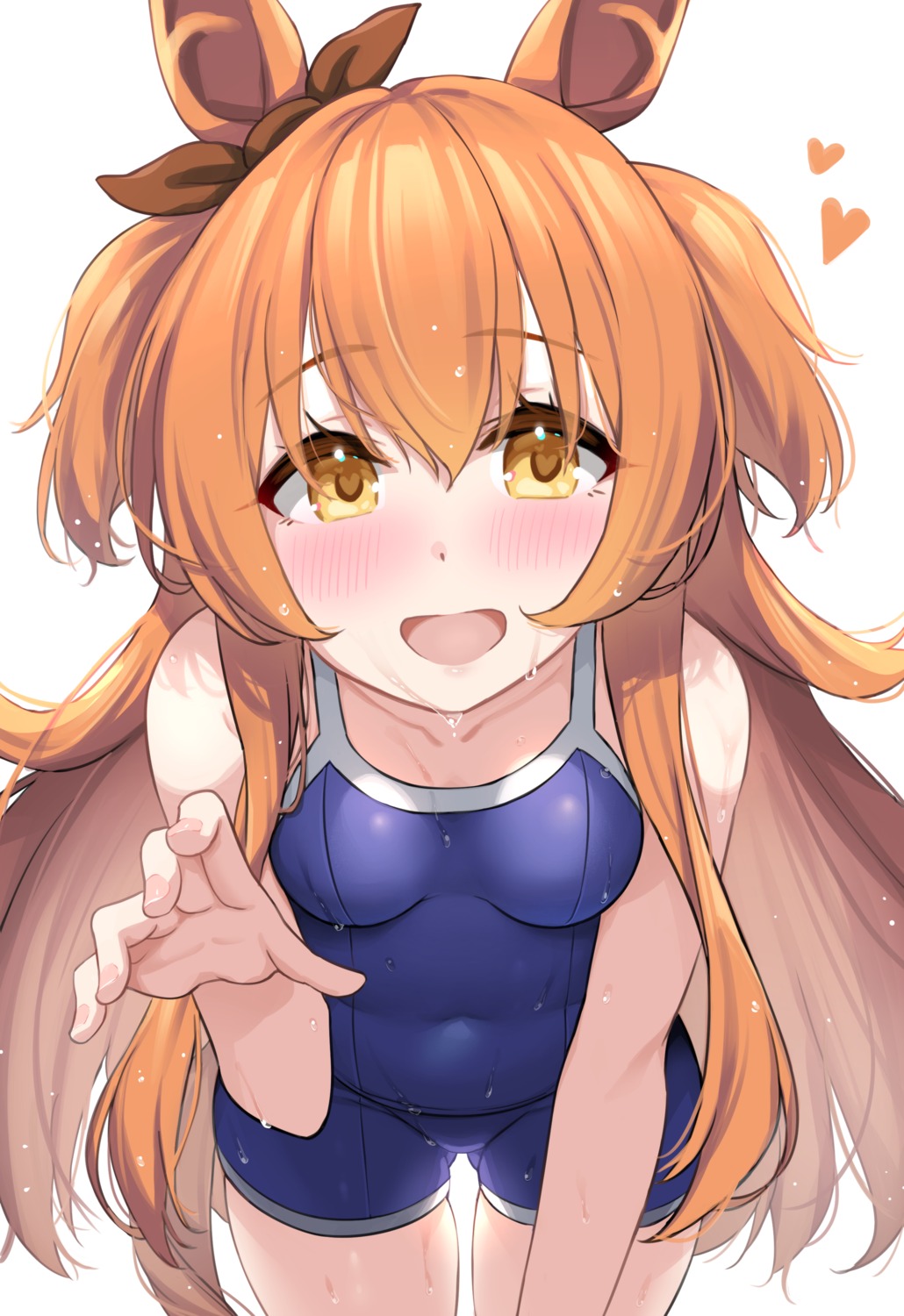 animal_ears, kibihimi, mayano_top_gun_(umamusume), school_swimsuit, swimsuits, uma_musume_pretty_derby