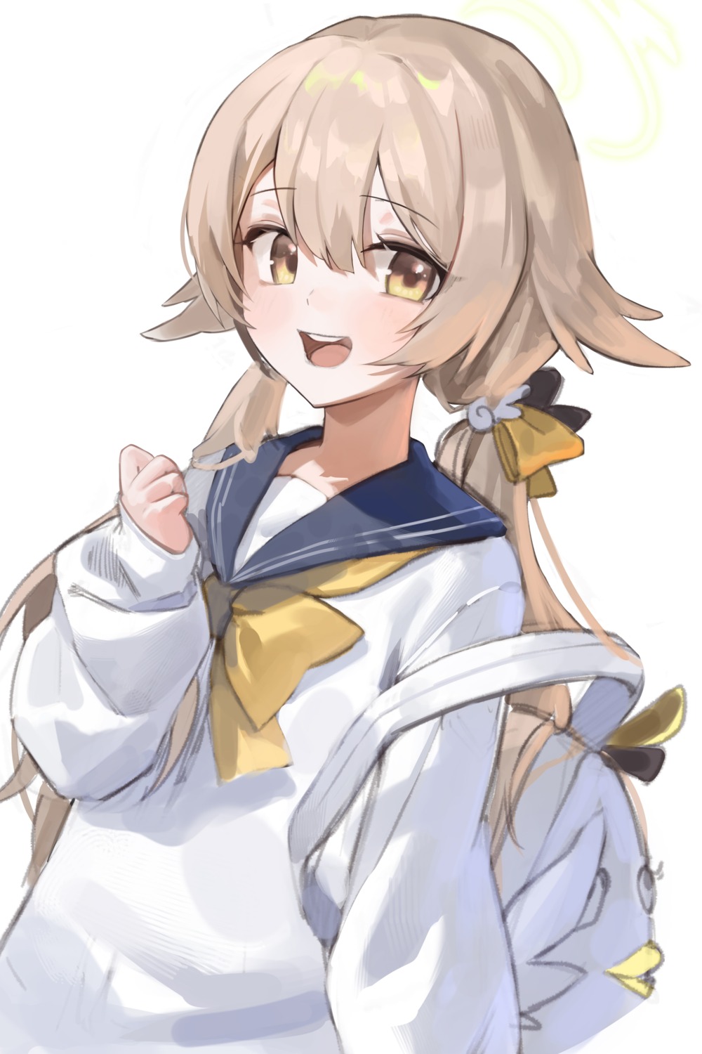ajitani_hifumi, blue_archive, halo, seifuku, sketch, sweater, zutsuyaku