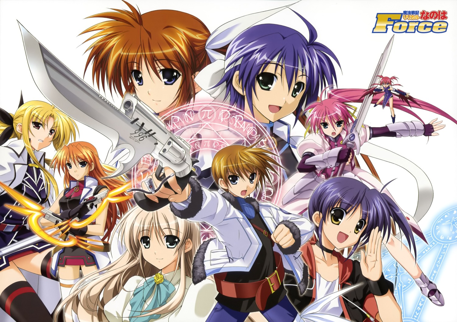 agito, fate_testarossa, gun, higa_yukari, isis_eaglet, lily_strosek, mahou_senki_lyrical_nanoha_force, mahou_shoujo_lyrical_nanoha