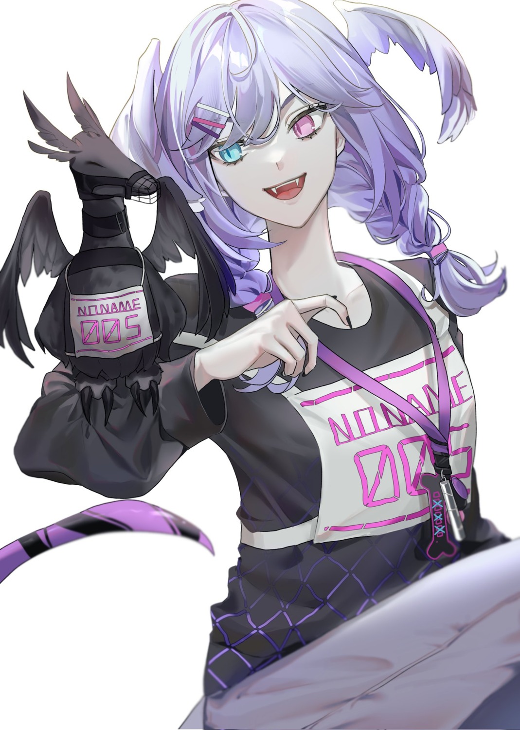 clara_ethel_, ember_(selen_tatsuki), heterochromia, monster, nijisanji, nijisanji_en, selen_tatsuki, tail, wings